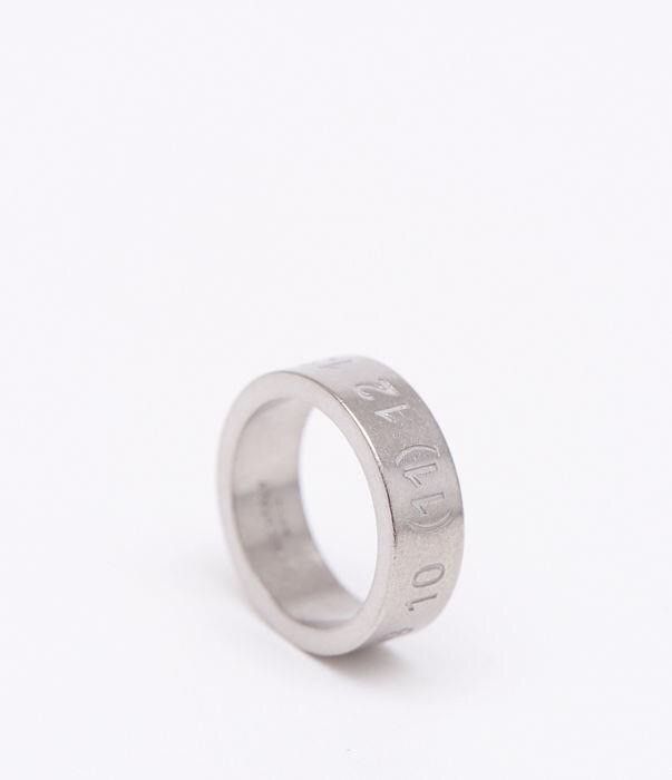 Maison Margiela o1bcso1str0526 Size: OS / Number Reference Ring in Silver Size ONE SIZE - 2 Thumbnail