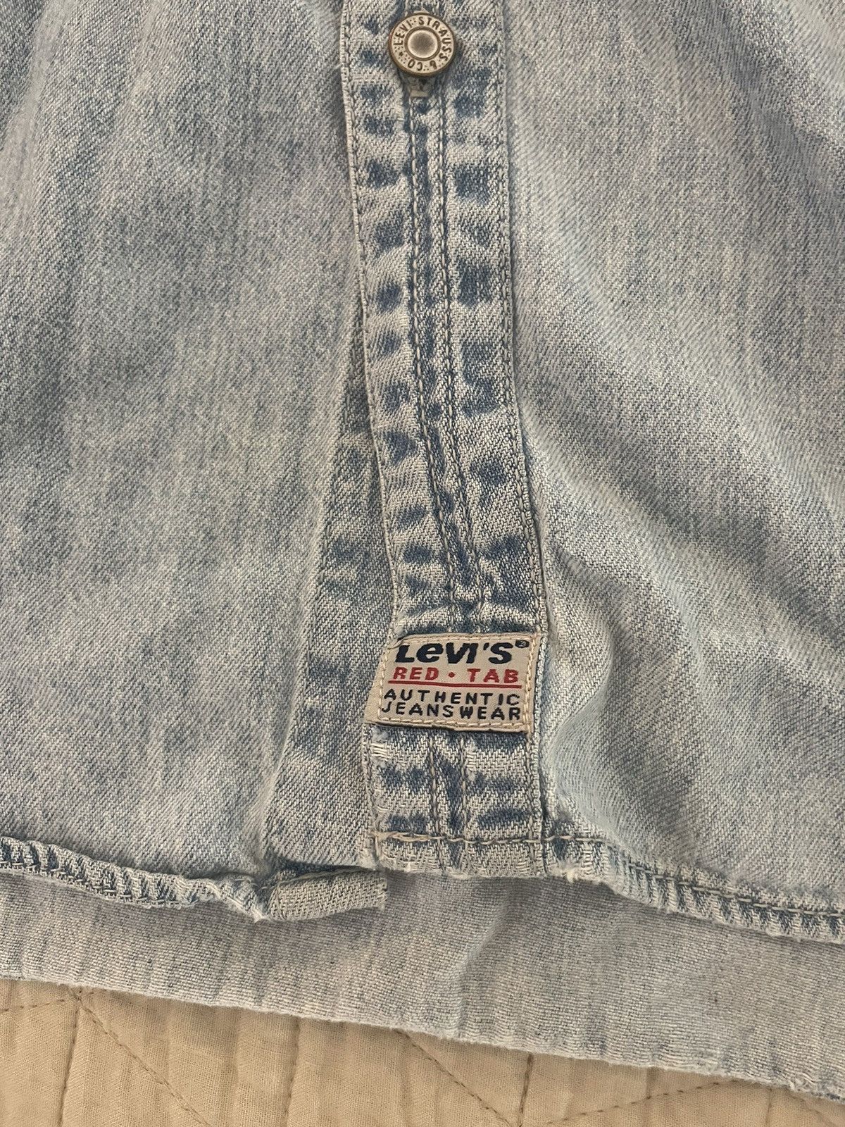 Levi's Vintage Clothing Denim Patch Pocket Chores Shirt Size US L / EU 52-54 / 3 - 4 Thumbnail