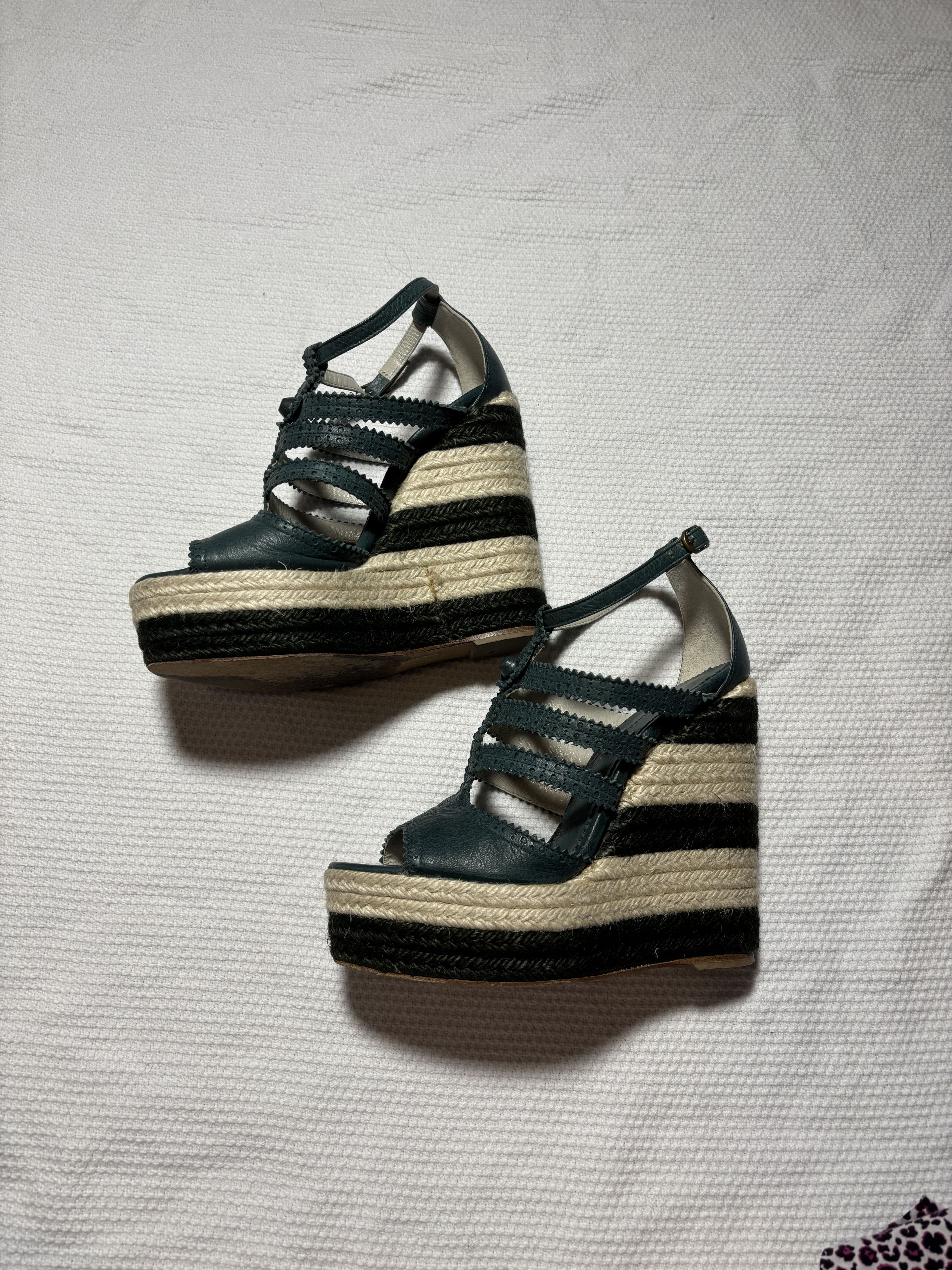 Balenciaga Balenciaga Green Wedge Heels Size US 7 / IT 37 - 3 Thumbnail