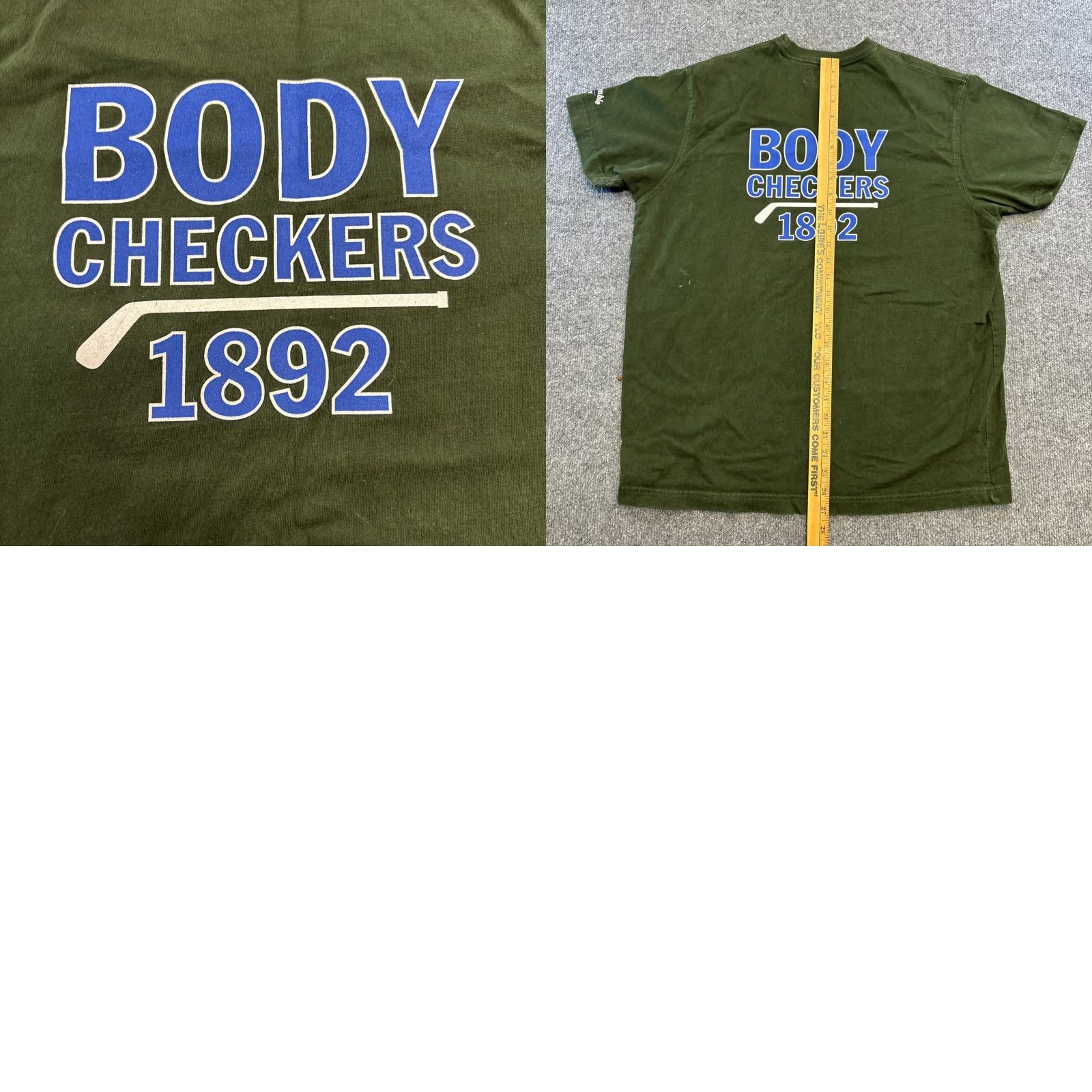 Abercrombie & Fitch VINTAGE Abercrombie & Fitch T-Shirt Muscle Tee XL Green Hockey Body Checkers Preppy 90s Mens Size US XL / EU 56 / 4 - 8 Thumbnail