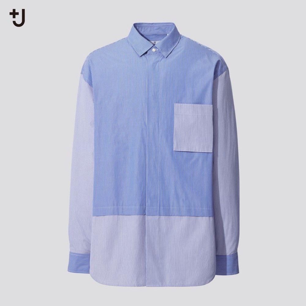 Jil Sander × Uniqlo Uniqlo Jil Sander Hickory Longsleeve Shirt Size US L / EU 52-54 / 3 - 5 Thumbnail