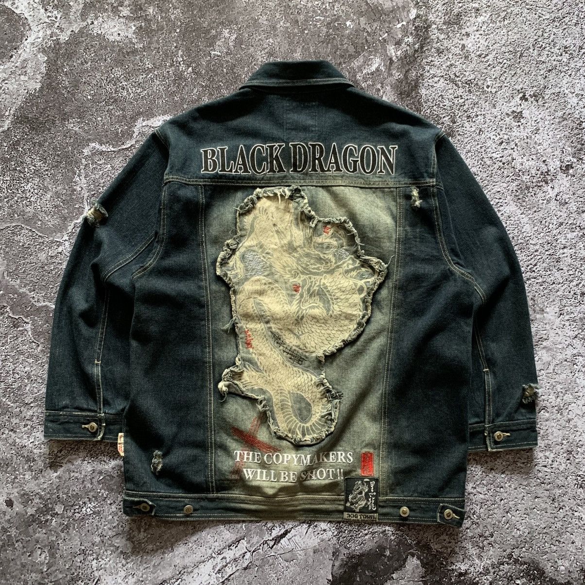 Dogtown DogTown Black Dragon Denim Jacket Size US XL / EU 56 / 4 - 1 Thumbnail