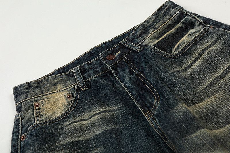 Jean American street style retro washed denim jeans for men Size US 32 / EU 48 - 3 Thumbnail