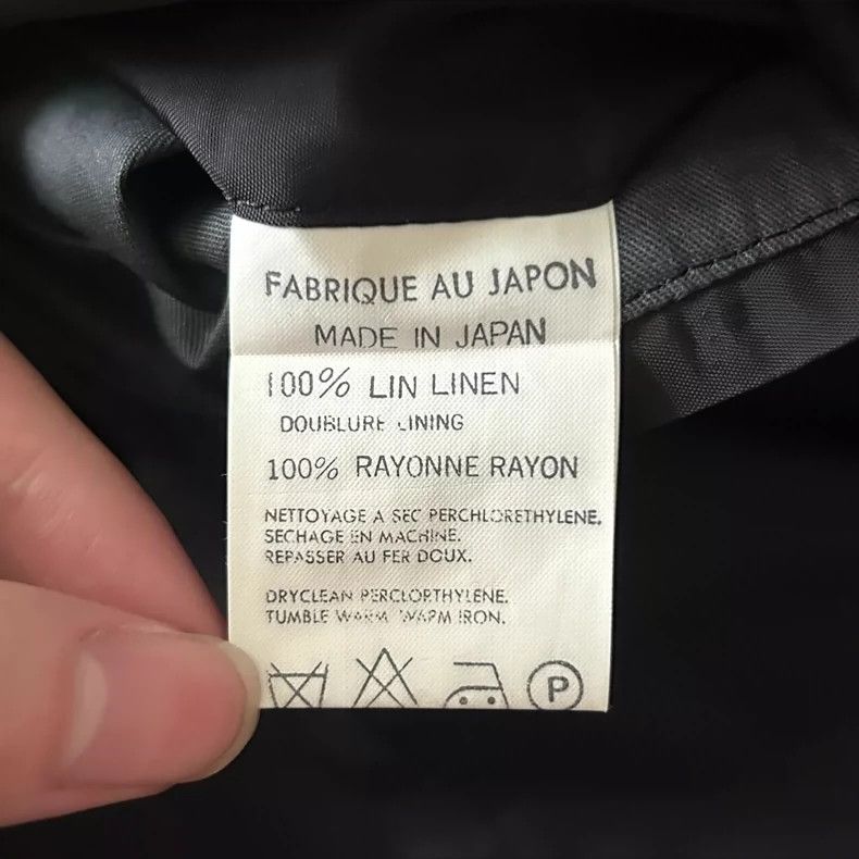 Yohji Yamamoto Yohji Yamamoto size s 94 SS striped paneled linen suit 2501 Size 38R - 7 Thumbnail
