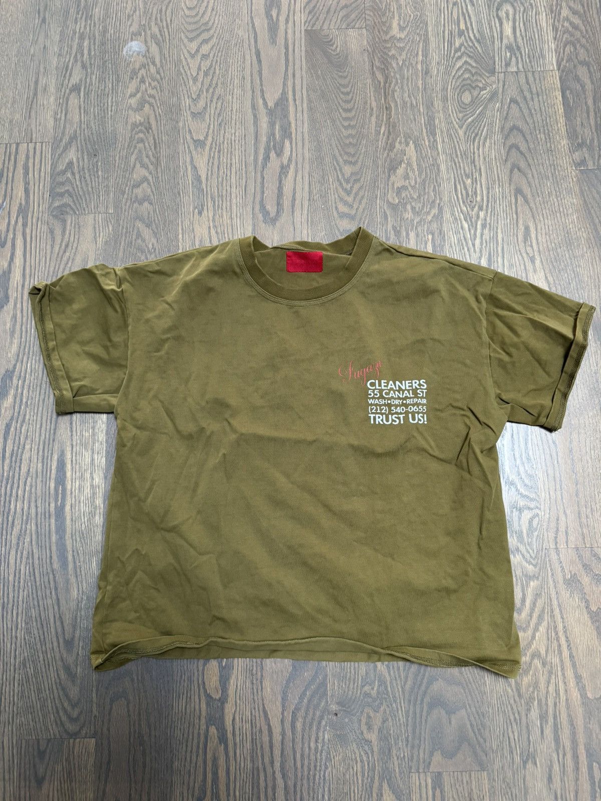 Fugazi FUGAZI “we love our customers” T shirt olive Size US M / EU 48-50 / 2 - 1 Thumbnail