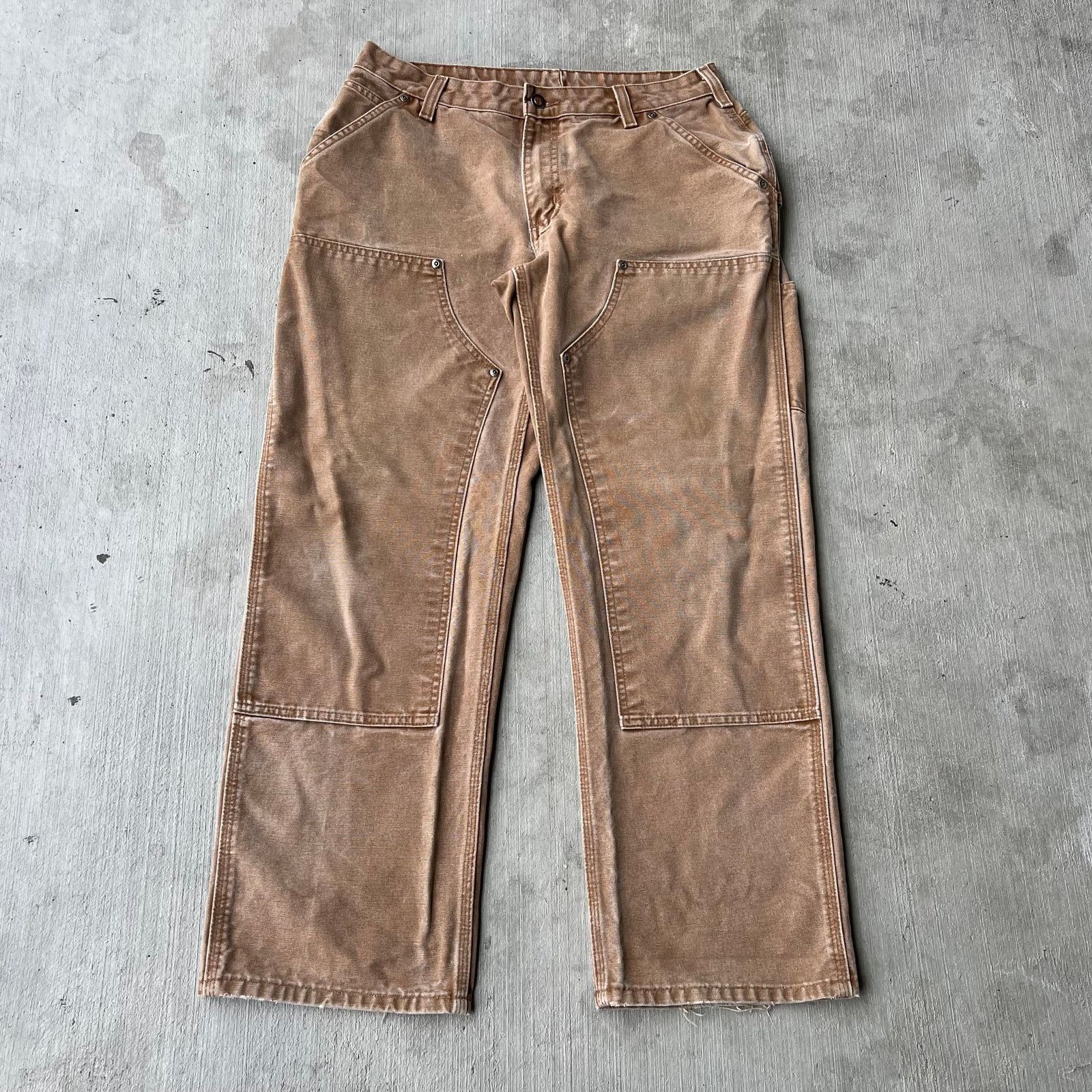 Carhartt × Vintage Carhartt brown WOMENS double knee work wear carpenter pants Size US 30 / EU 46 - 1 Thumbnail