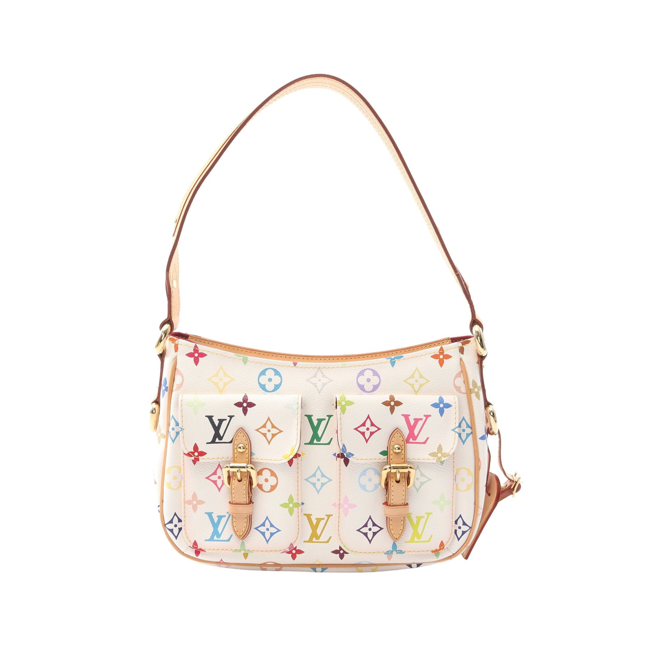 Louis Vuitton Lodge Pm Monogram Multicolor Bron Shoulder Bag Leather White, Women's