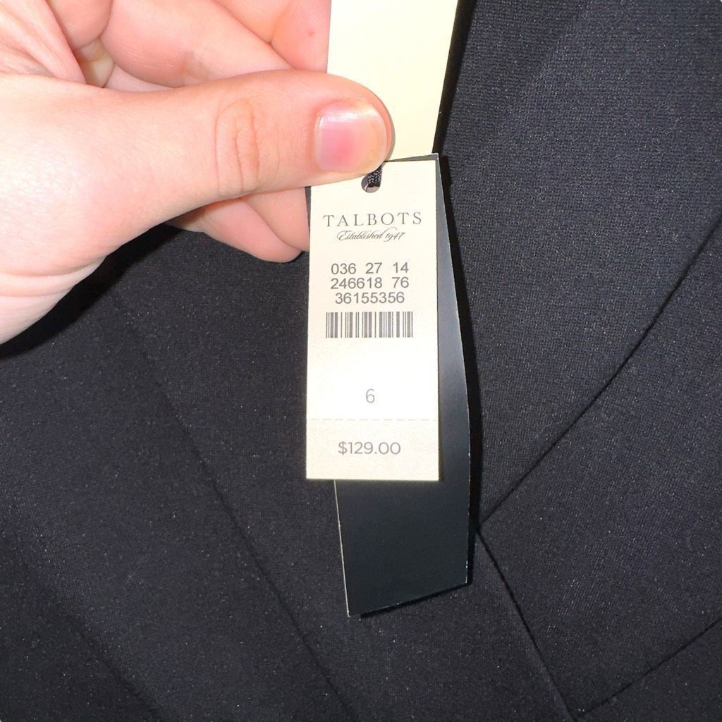 Other NWT Talbots Black L/S V-Neck Knit Dress Sz 6 Size M / US 6-8 / IT 42-44 - 4 Thumbnail