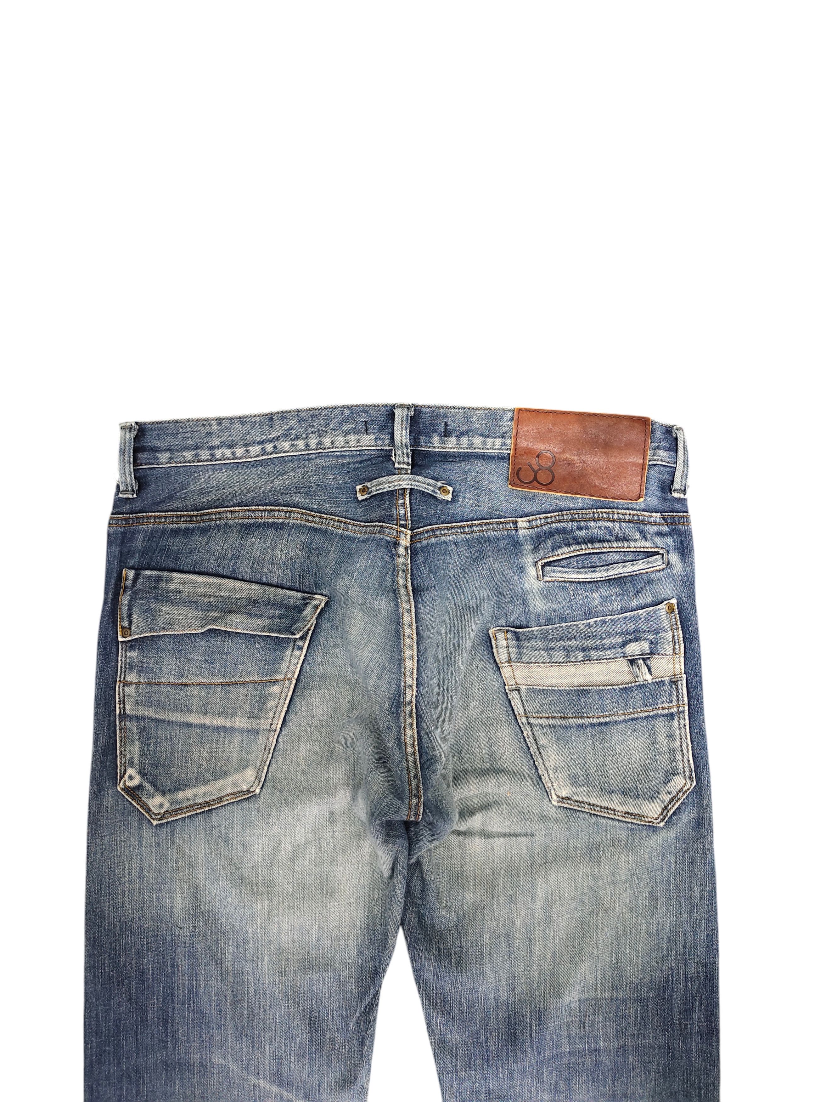 Kapital Vintage 90s Johnbull Clawmark Distress Faded Denim Jeans Size US 35 - 9 Thumbnail