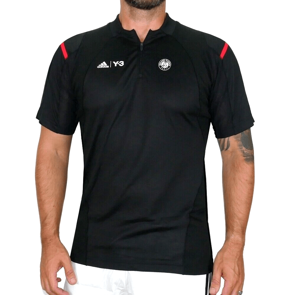 Adidas Adidas Y-3 Roland Garros Men's Size M Jersey Tennis Black Size US M / EU 48-50 / 2 - 2 Thumbnail