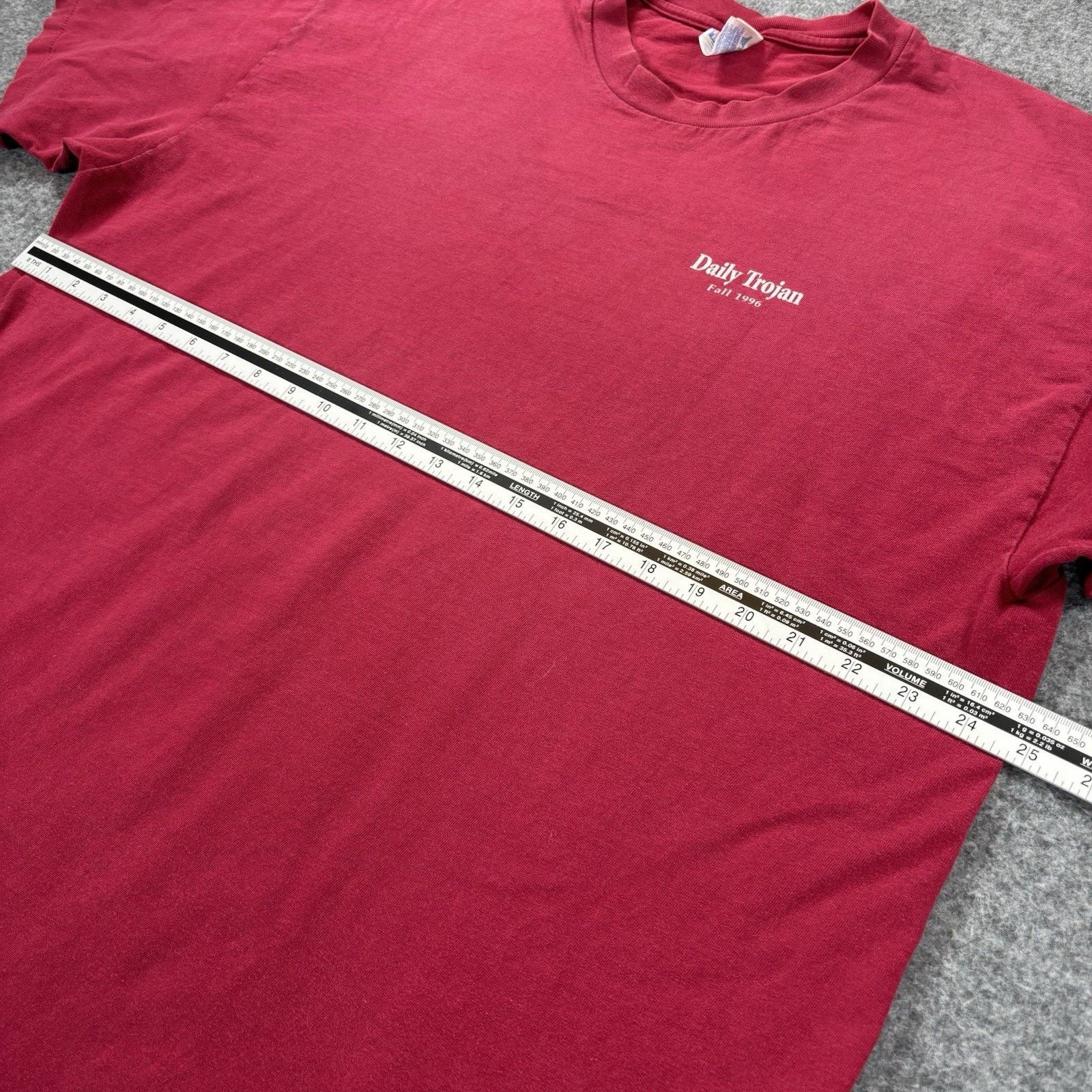 Hanes Vintage 1996 USC Daily Trojan Hanes Beefy-T Red Shirt XXL Size US XXL / EU 58 / 5 - 5 Thumbnail