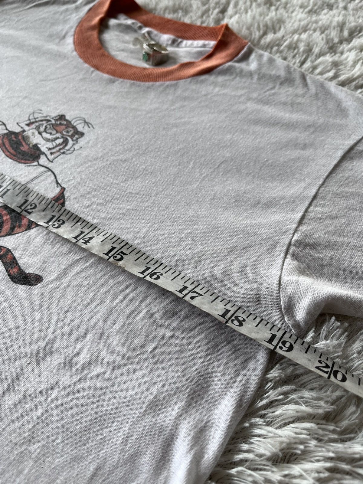 Vintage Vintage 1970s Tomy The Tiger Cereal Promo Ringer T Shirt Size US M / EU 48-50 / 2 - 8 Thumbnail