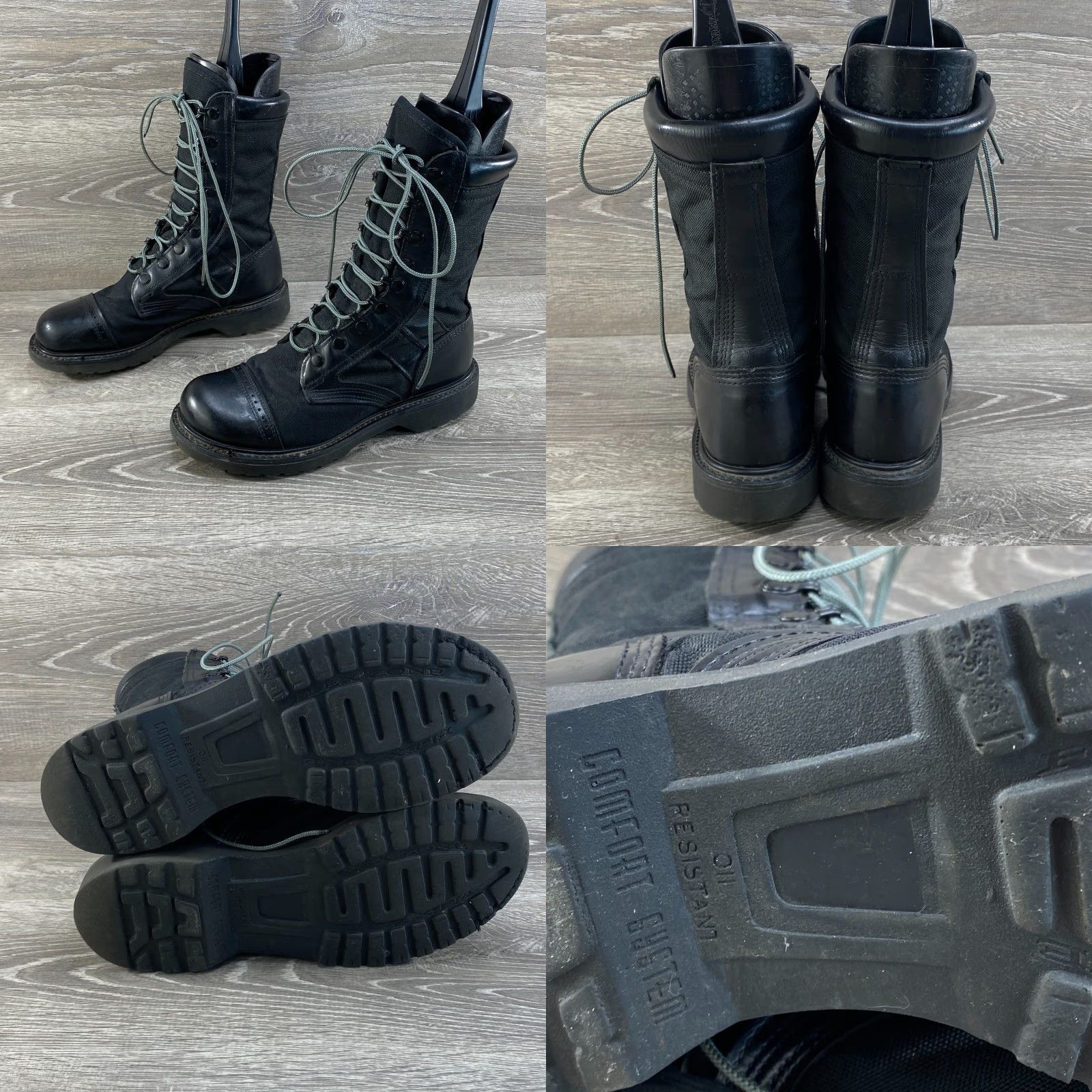 Vintage Corcoran Black Leather Military Jump Boots 8 Combat Punk Paratrooper Grunge USA Mens Boot Size US 8 / EU 41 - 8 Thumbnail