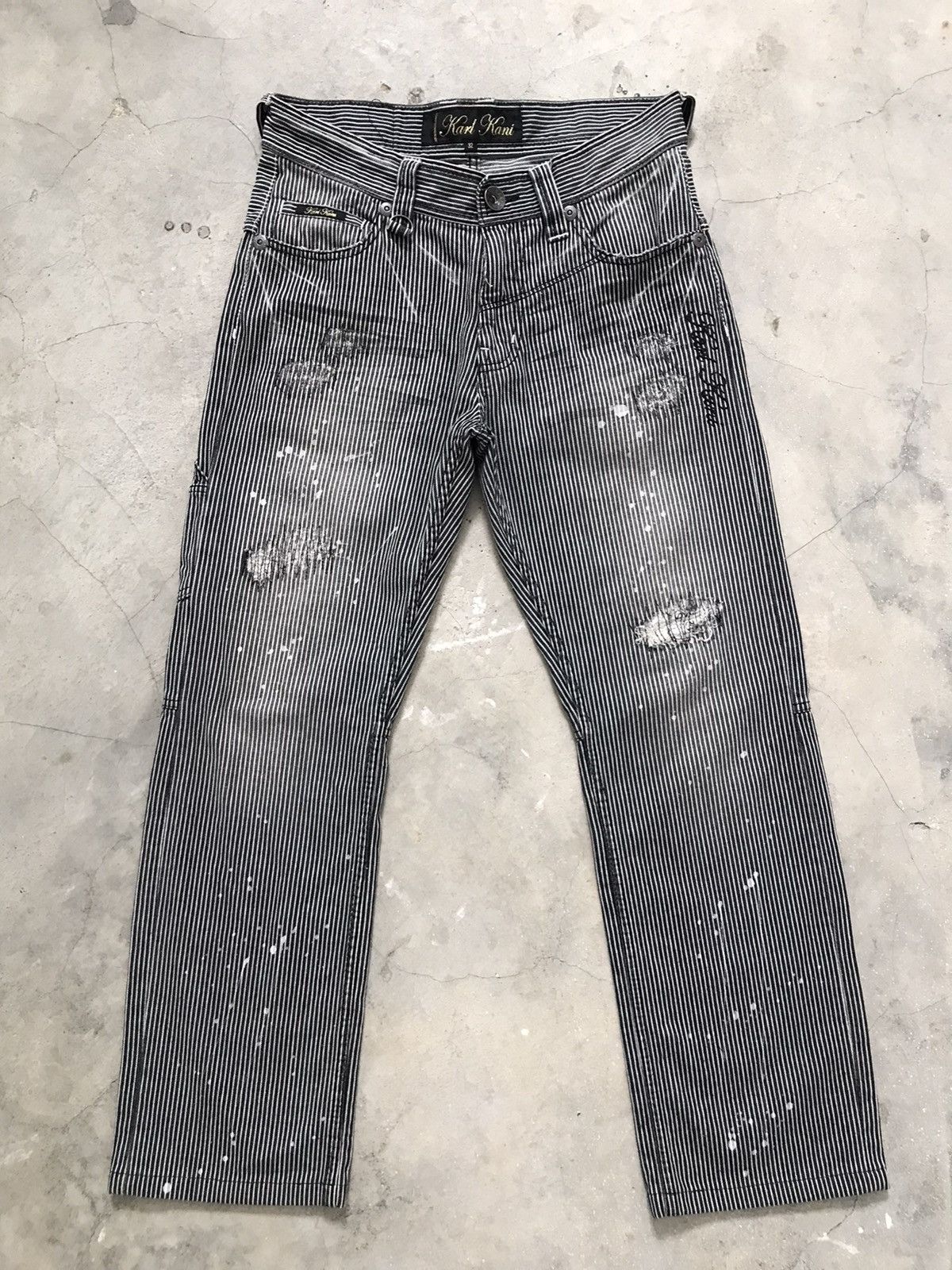 Karl Kani Karl Kani Ripped Hickory Carpenter Denim Jeans Size US 32 / EU 48 - 1 Thumbnail