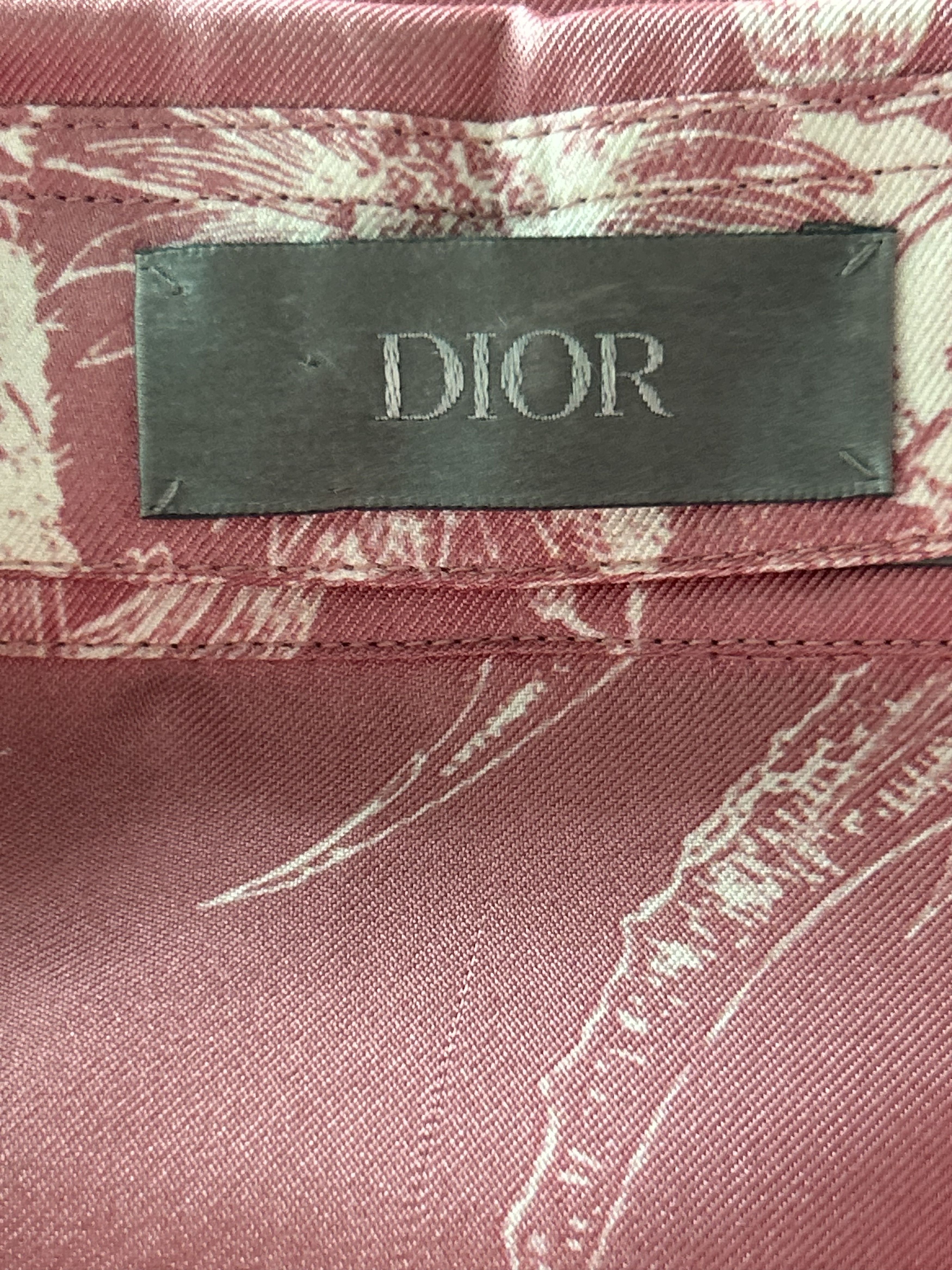 Dior Dior Cactus Jack Pink & White Desert Graphic Button Up Shirt Size US XXL / EU 58 / 5 - 3 Thumbnail