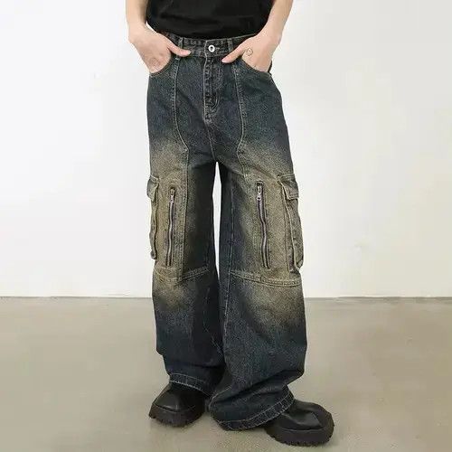 Pants Washed cargo pants jeans y2k