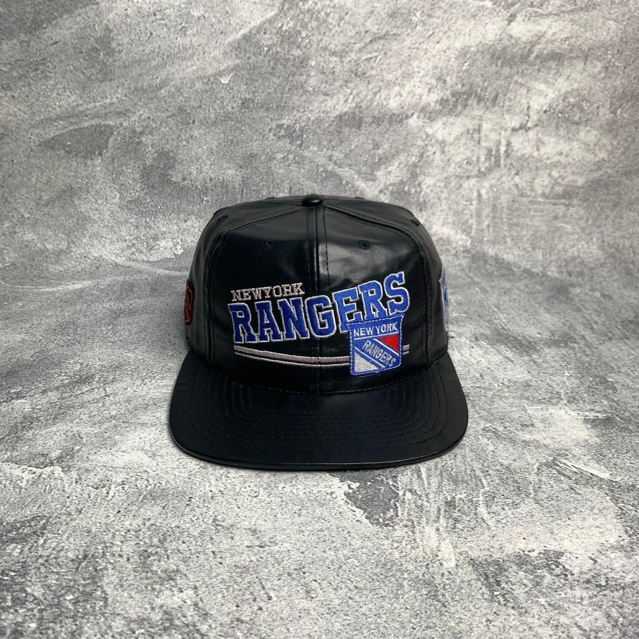 NHL Vintage New York Ranger Leather Hat Size ONE SIZE - 1 Thumbnail