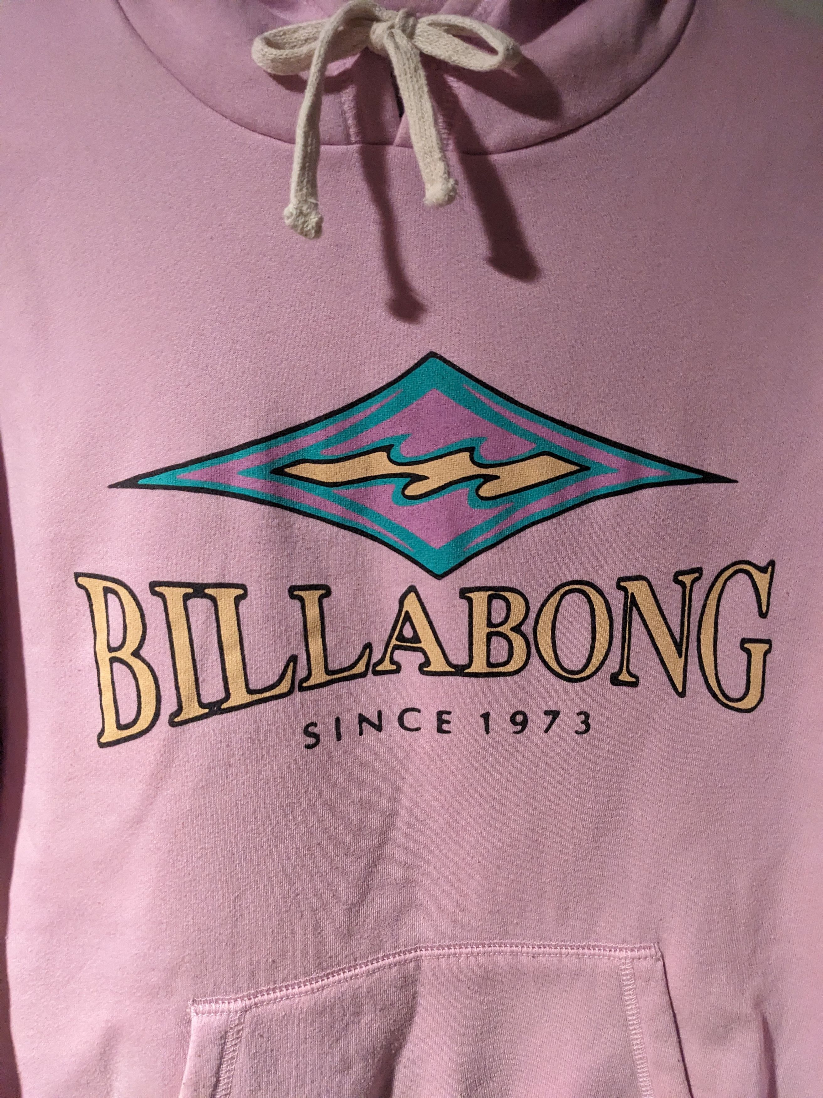 Billabong × Designer Billabong Center Logo Surf Wear Medium Pink Hoodie Size M / US 6-8 / IT 42-44 - 2 Thumbnail