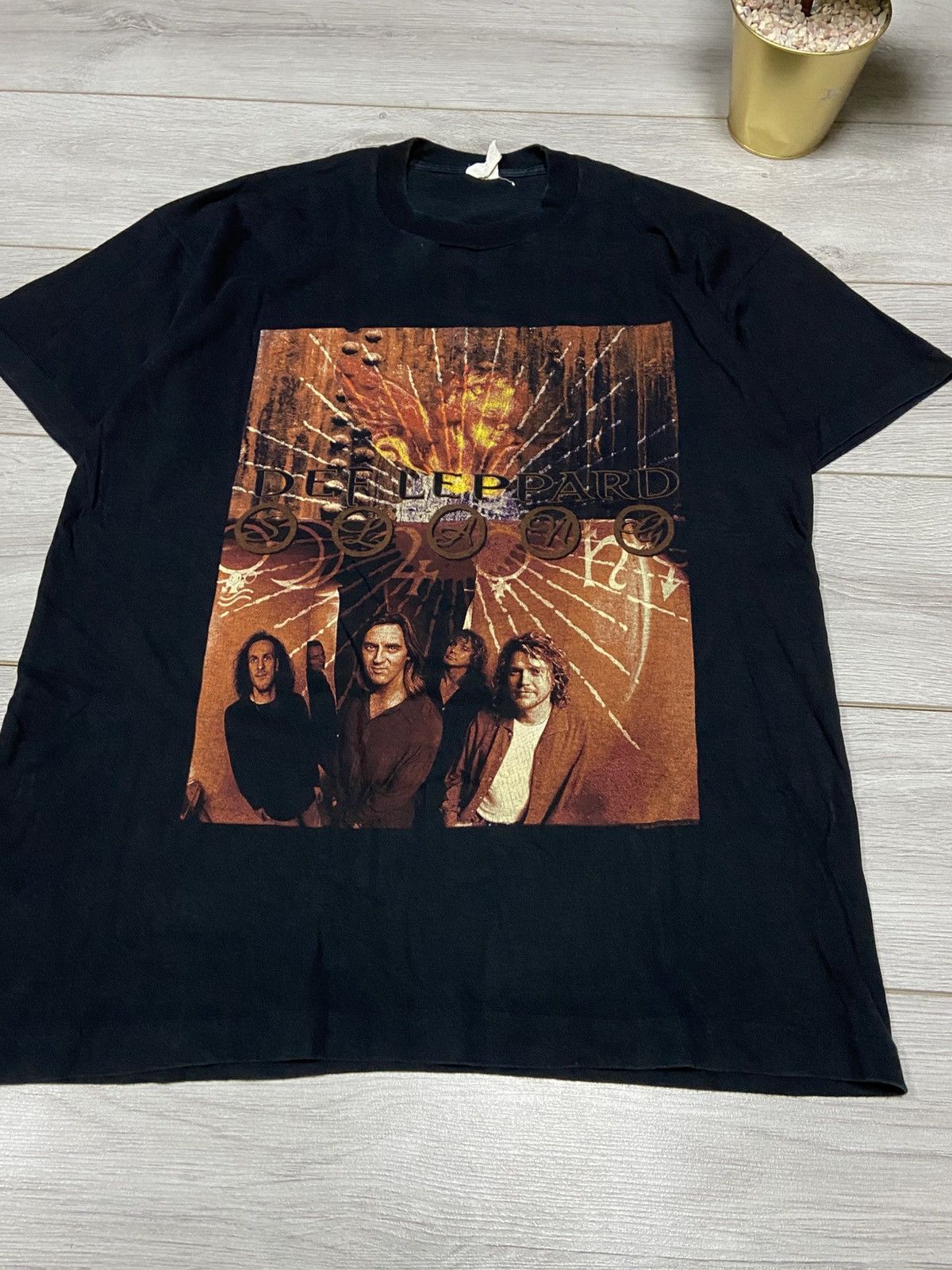 Band Tees Def leppard slang Screen Stars 1996 double sided tshirt Size US L / EU 52-54 / 3 - 3 Thumbnail