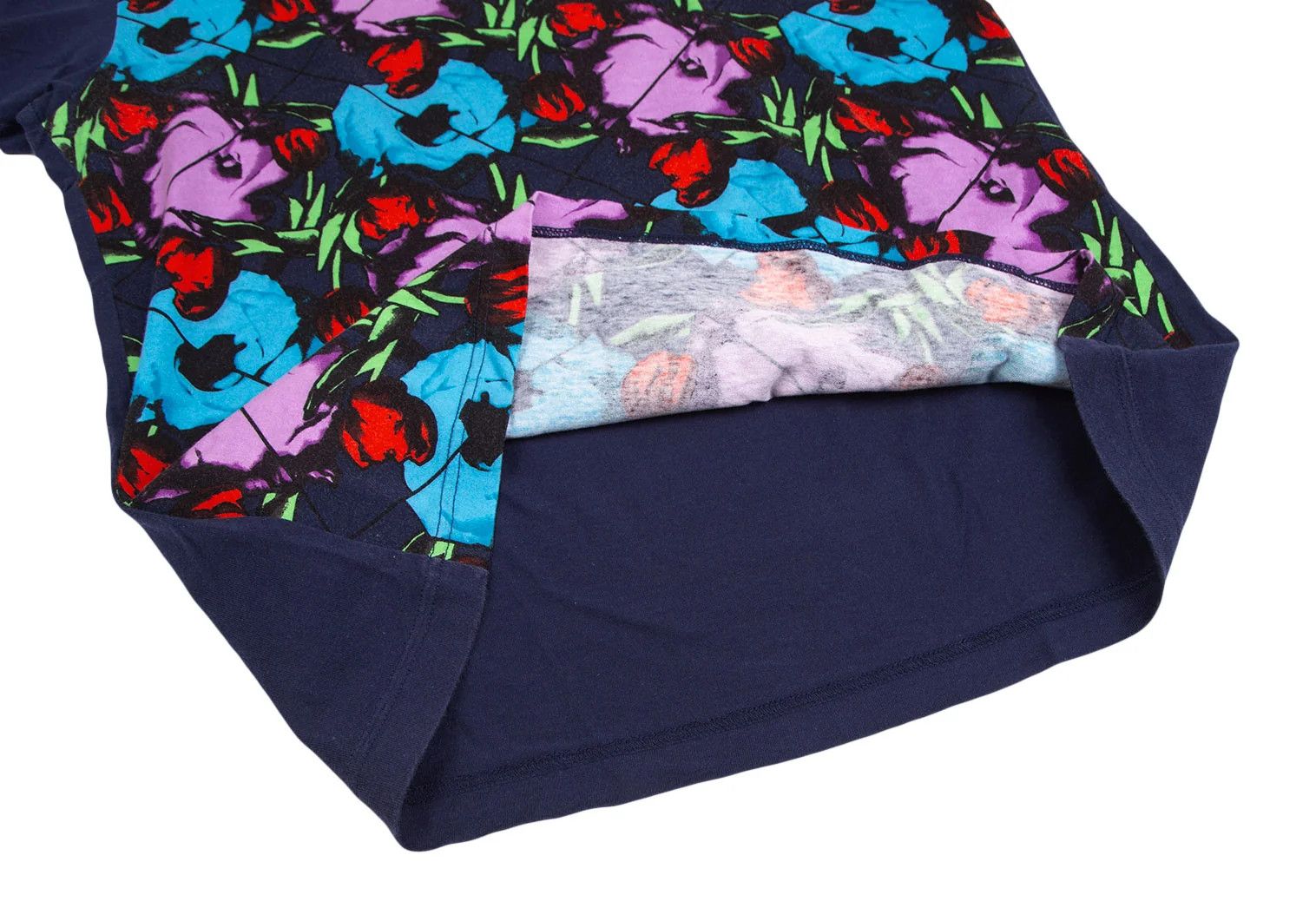 Issey Miyake Front Rose Print T-Shirt in Navy Blue Size US XL / EU 56 / 4 - 7 Thumbnail