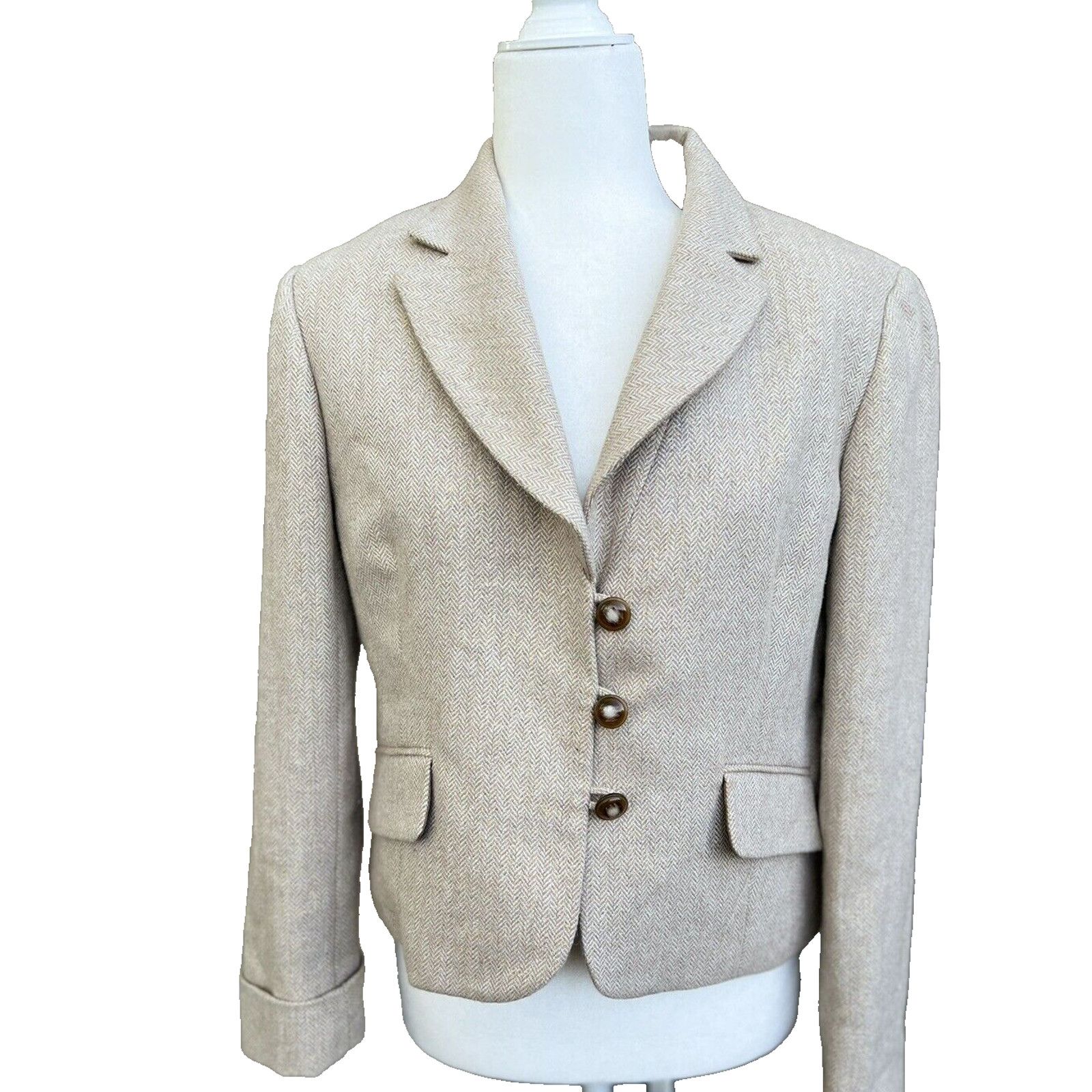 John Dalia Dalia Women's Size 12 Blazer jacket Wool Blend Warm A000219 Size XL / US 12-14 / IT 48-50 - 1 Thumbnail