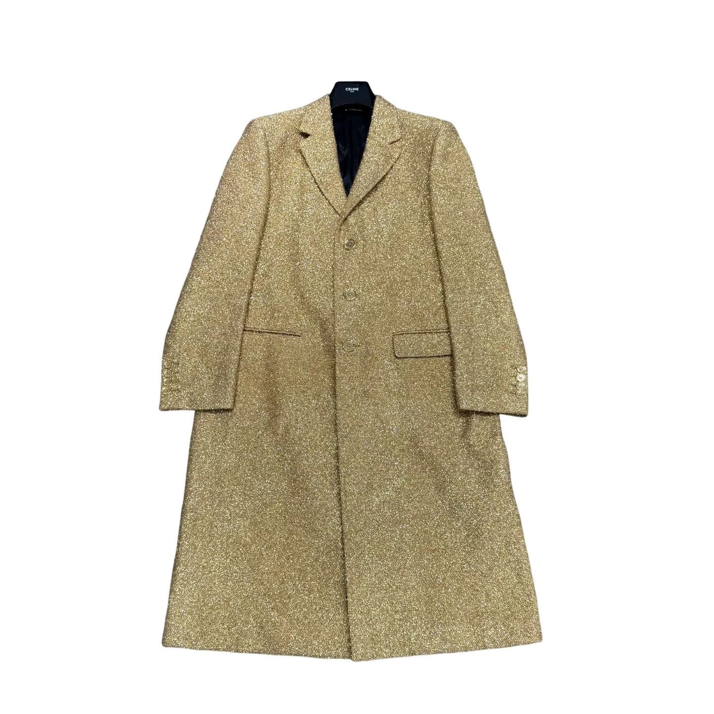 Celine Celine Metallic Gold Tweed Coat Size 48 Size US M / EU 48-50 / 2 - 1 Thumbnail