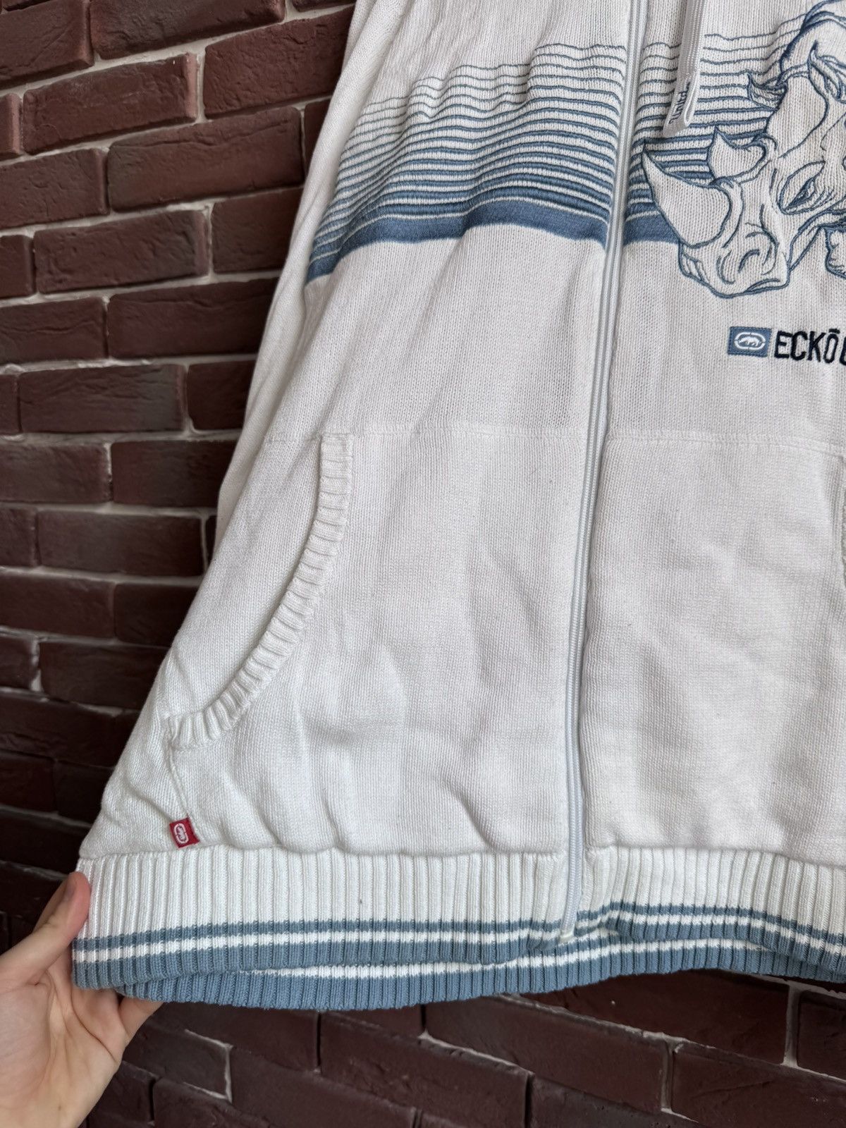 Ecko Unltd. Vintage Y2K Ecko Unltd Rhino Logo Hoodie XL White Size US XL / EU 56 / 4 - 4 Thumbnail