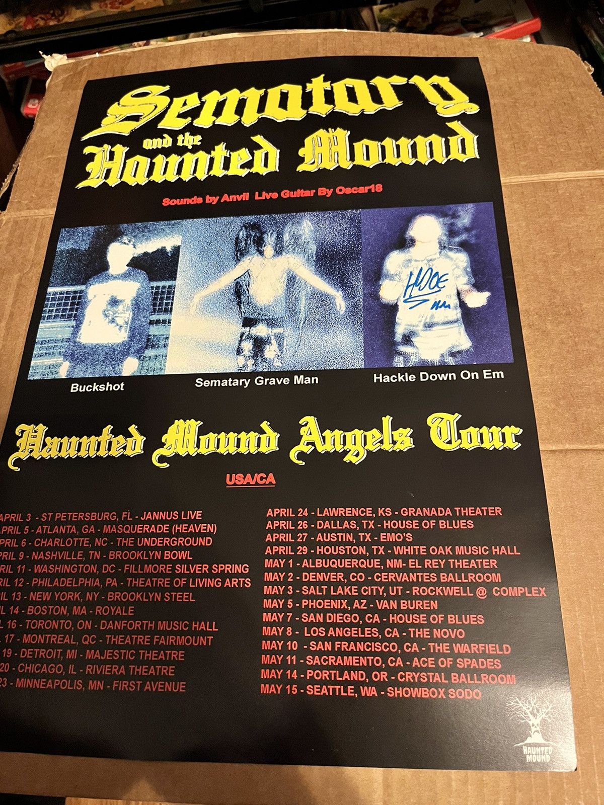 image of Goth&money x Haunted Mound Hackle Sematary Signed Poster in Black, Men's
