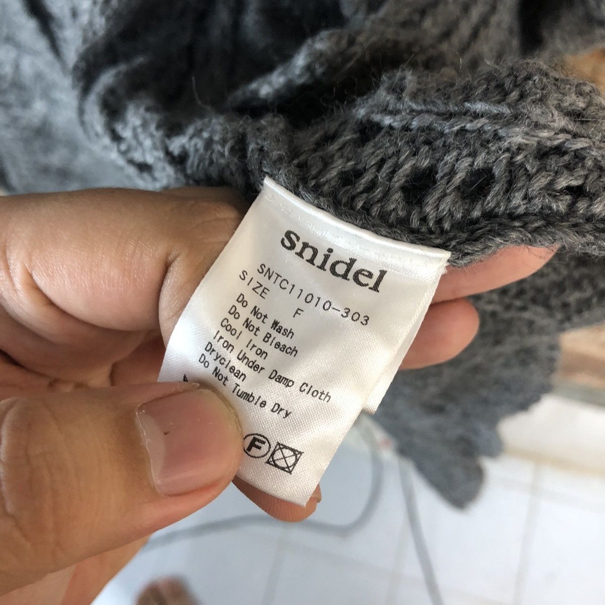 Homespun Knitwear Shided Grey crochet Cardigan Knitwear #A2355 Size L / US 10 / IT 46 - 12 Thumbnail