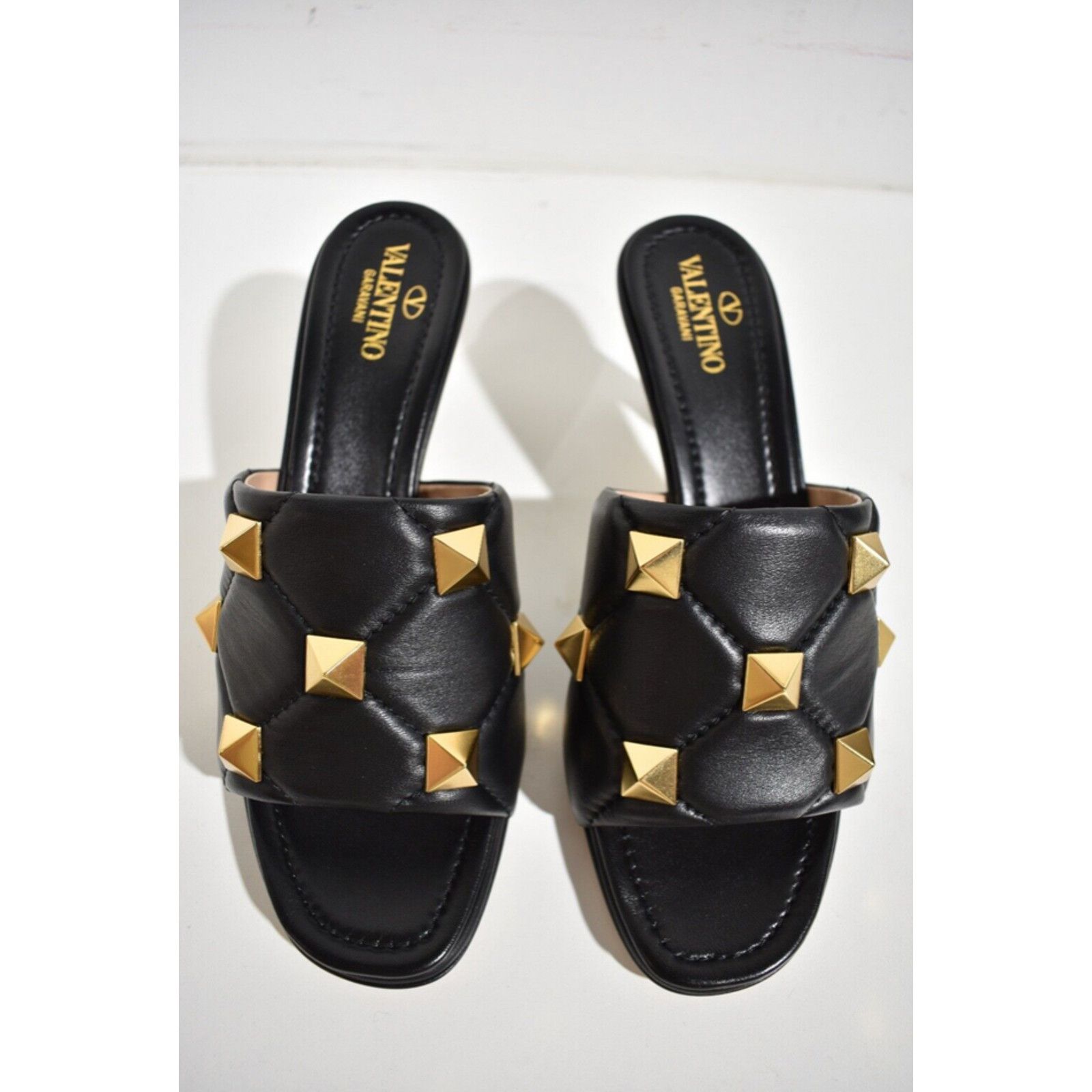 Valentino Rockstud 65 Roman Stud Backless Mule Slide Heel Sandal 39 Size US 9 / IT 39 - 8 Thumbnail