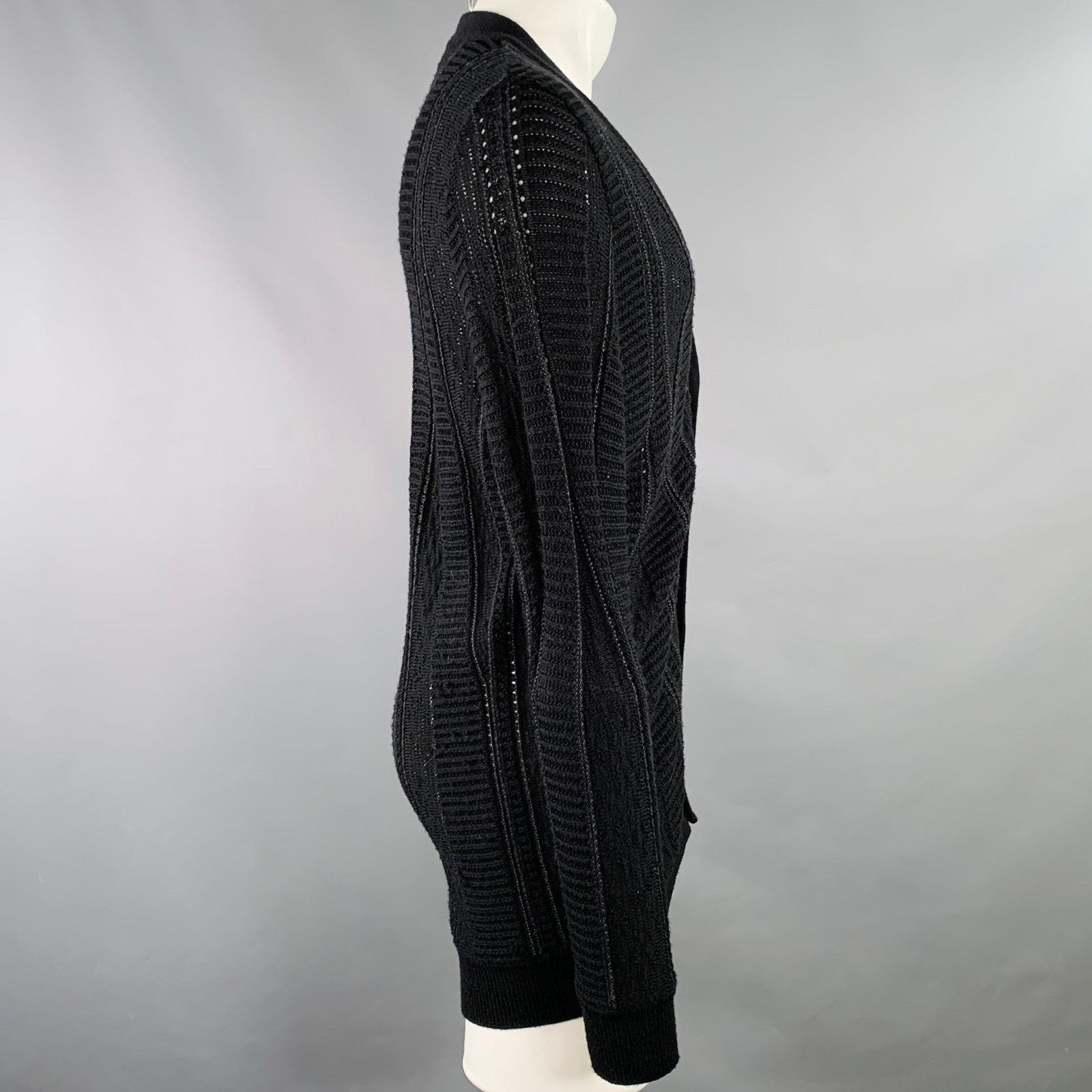 Marc Jacobs MARC JACOBS Size M Black Knit Wool Cotton Button Up Cardigan Size US M / EU 48-50 / 2 - 3 Thumbnail
