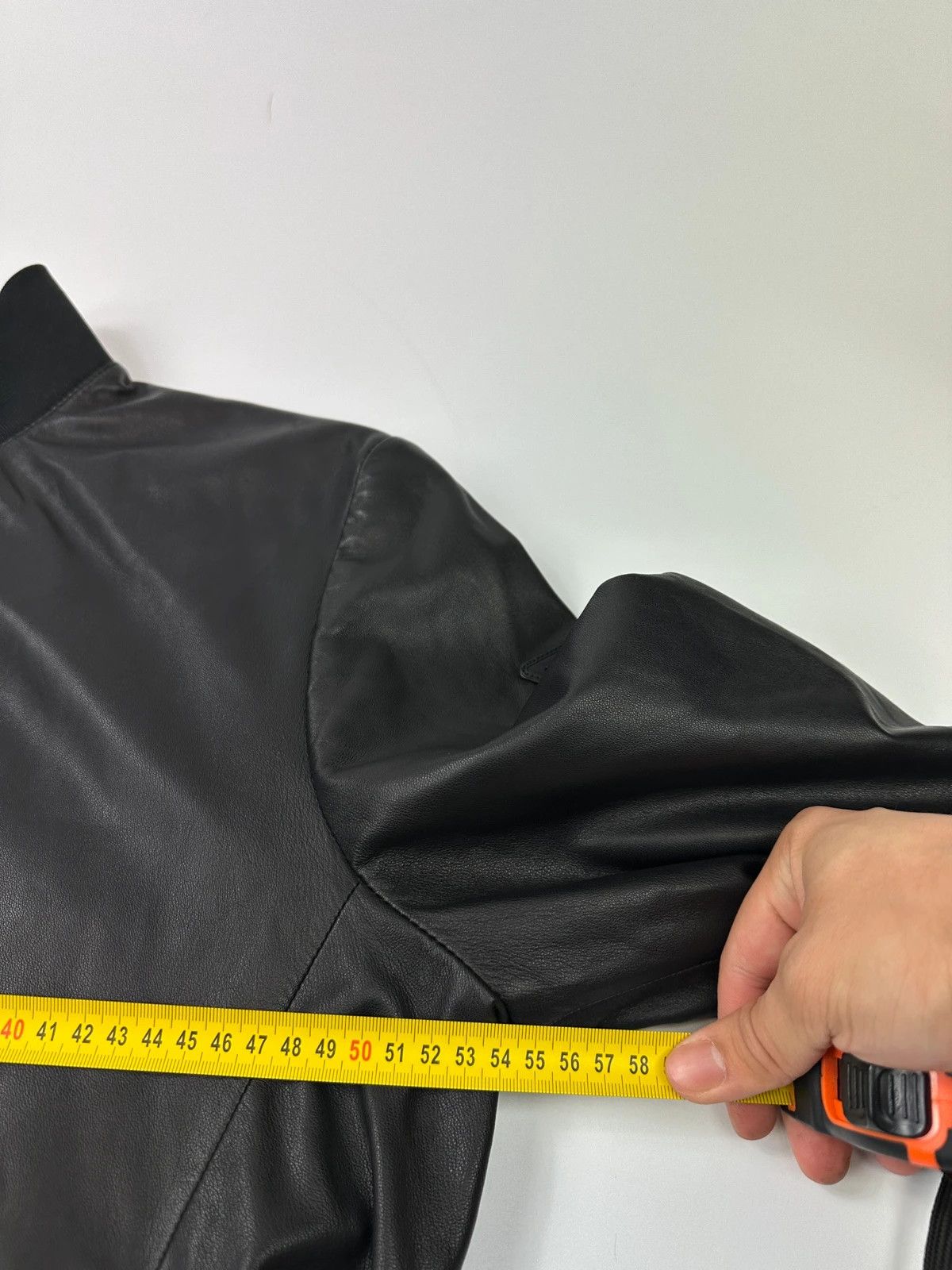 Emporio Armani Emporio Armani FW2019 Black Lamb Leather Bomber Jacket Size US M / EU 48-50 / 2 - 12 Thumbnail