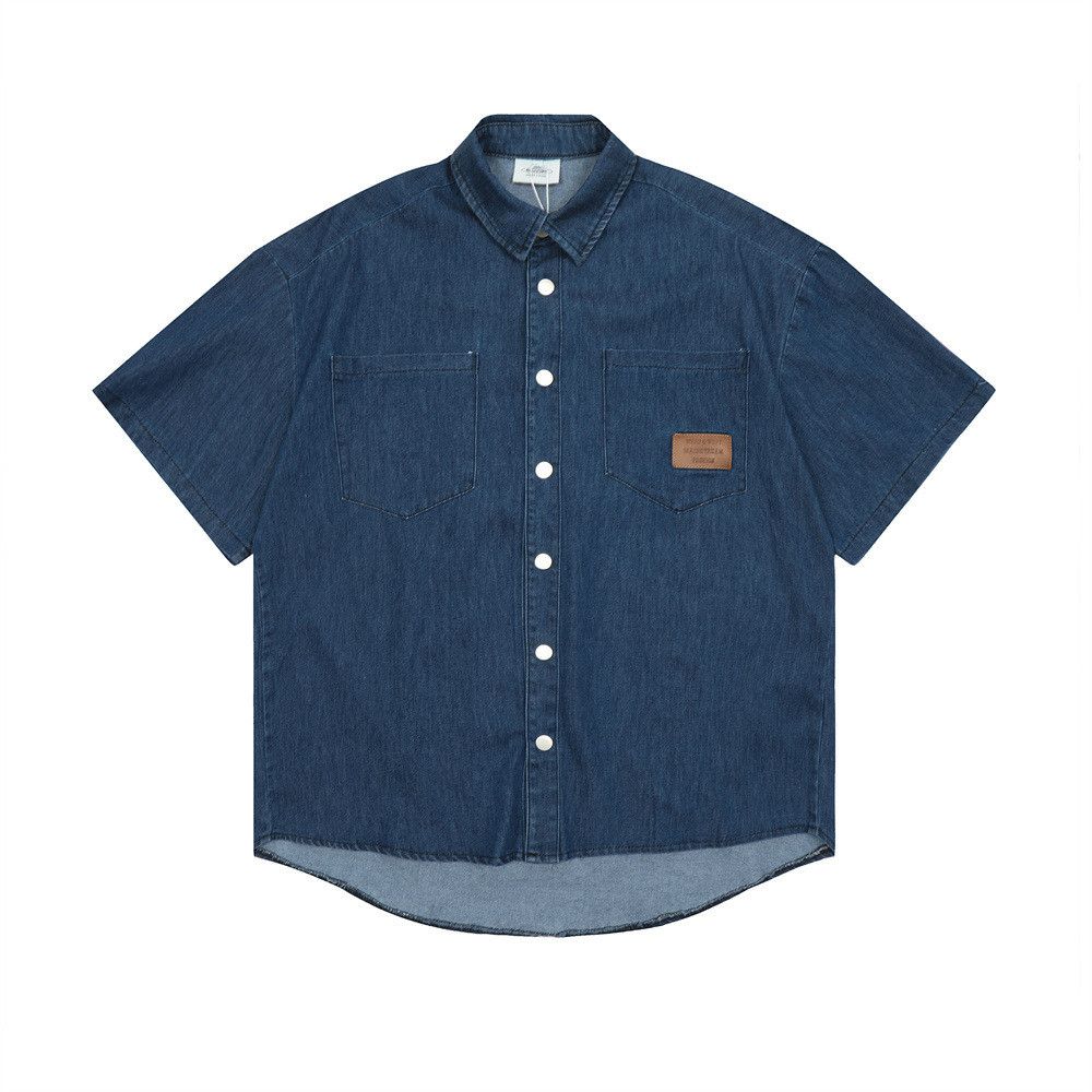 Japanese Brand × Vintage Men's loose casual lapel denim cargo shirt y2k Size US M / EU 48-50 / 2 - 1 Thumbnail