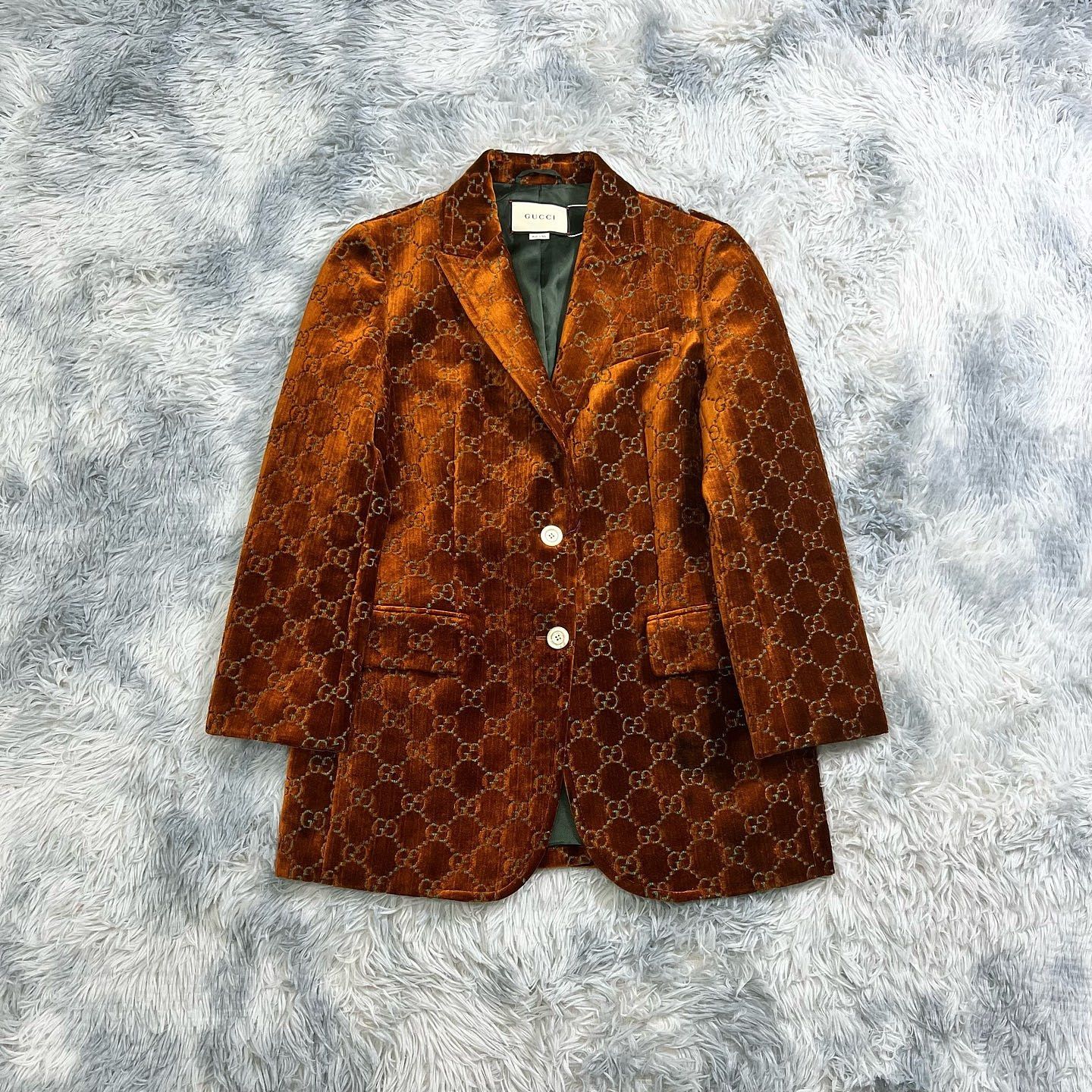 Gucci Gucci GG Monogram Velvet Blazer Size 34R Size 34R - 1 Thumbnail