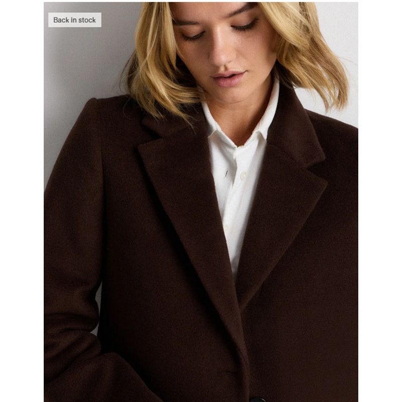 Quince Quince Wool Cashmere Classic SingleBreasted Coat Size M NWOT Size M / US 6-8 / IT 42-44 - 3 Thumbnail