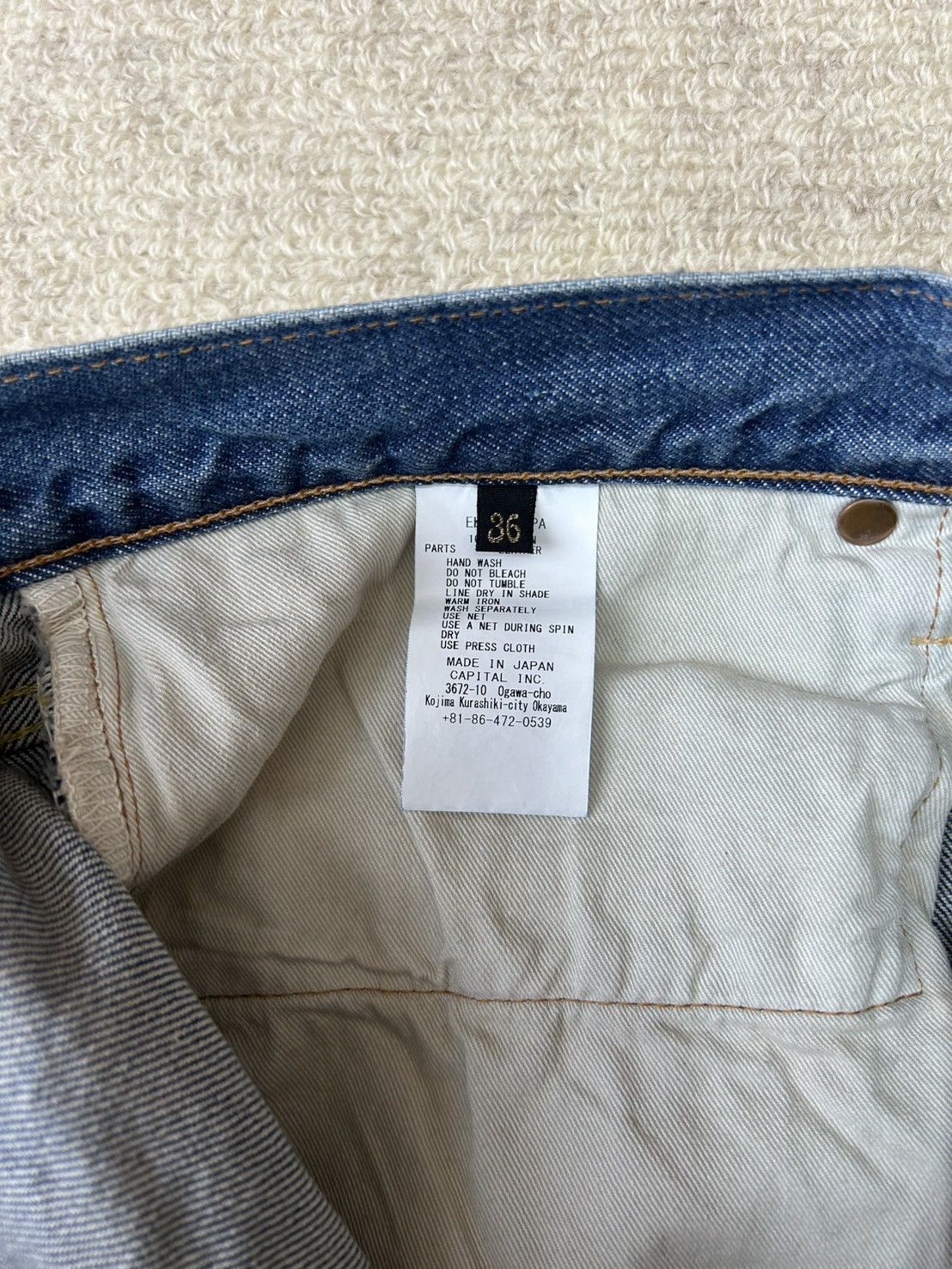 Kapital kapital 14oz Denim 5P Bone Shorts Size US 36 / EU 52 - 5 Thumbnail