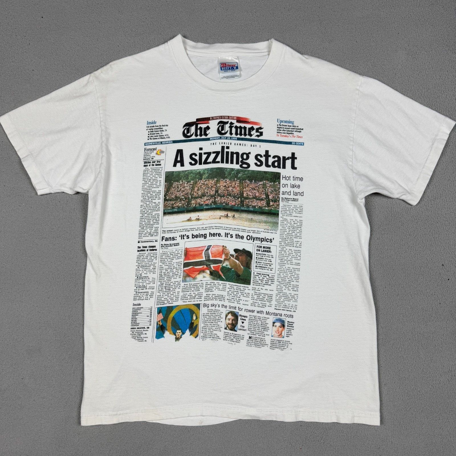 Vintage 1996 Atlanta Olympics Hanes Single Stitch L