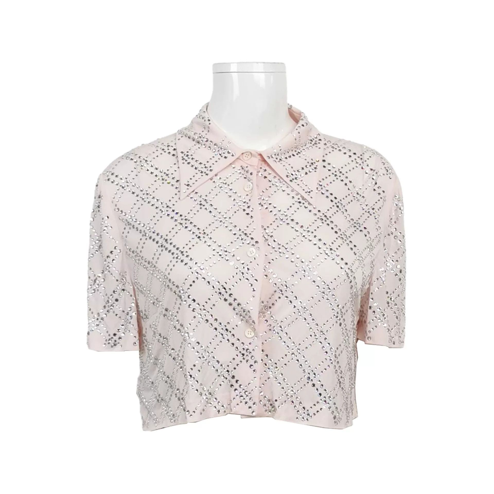 Miu Miu MiuMiu Rhinestone Lapel Top Size 38 Size S / US 4 / IT 40 - 1 Thumbnail