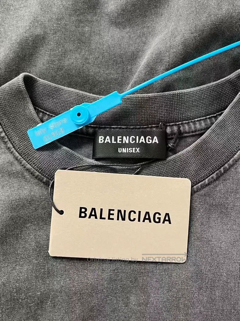 Balenciaga Balenciaga Wheat穗1917 Logo Vintage Wash Distressed Ripped Size XS / US 0-2 / IT 36-38 - 4 Thumbnail