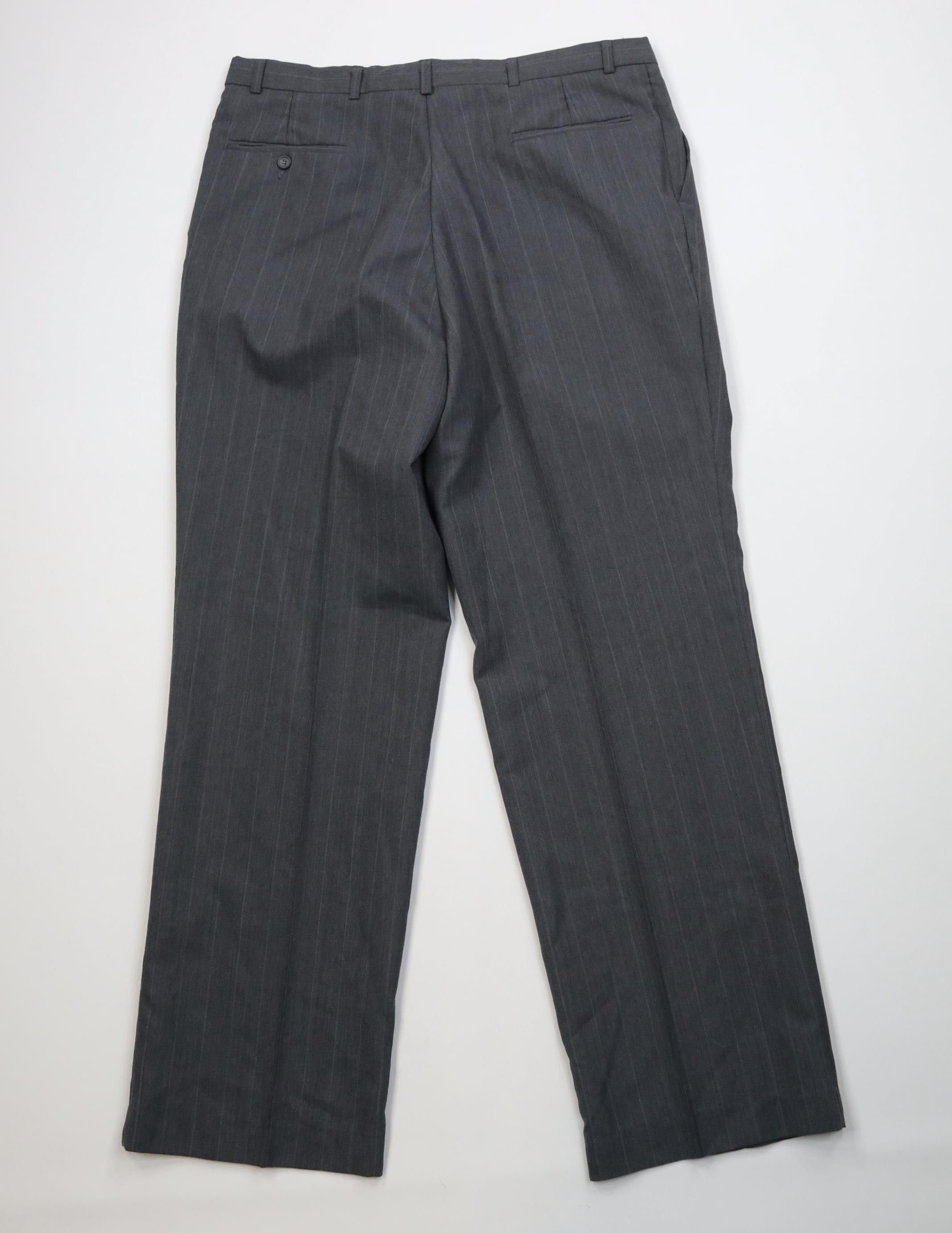 Vintage Vintage 90s Streetwear Wool Striped Wide Leg Chino Pants USA Size US 36 / EU 52 - 9 Thumbnail