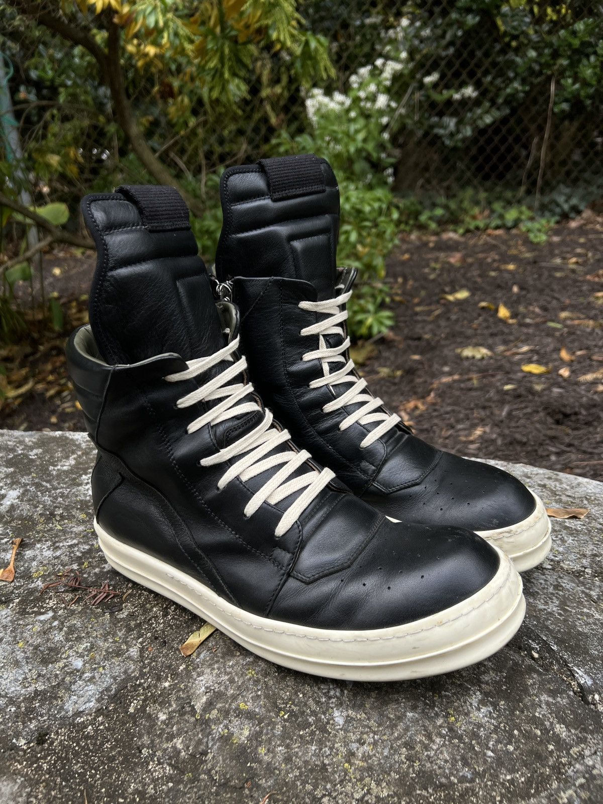 Rick Owens Rick Owens Black Geobasket Olive Interior (42) | Grailed