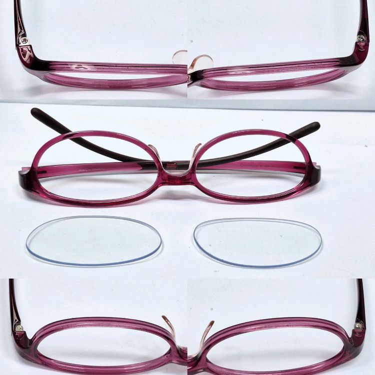 JINS JINS FPC-14S-102R Slim Wine Brown Glasses Frame Ultralight Size ONE SIZE - 3 Thumbnail