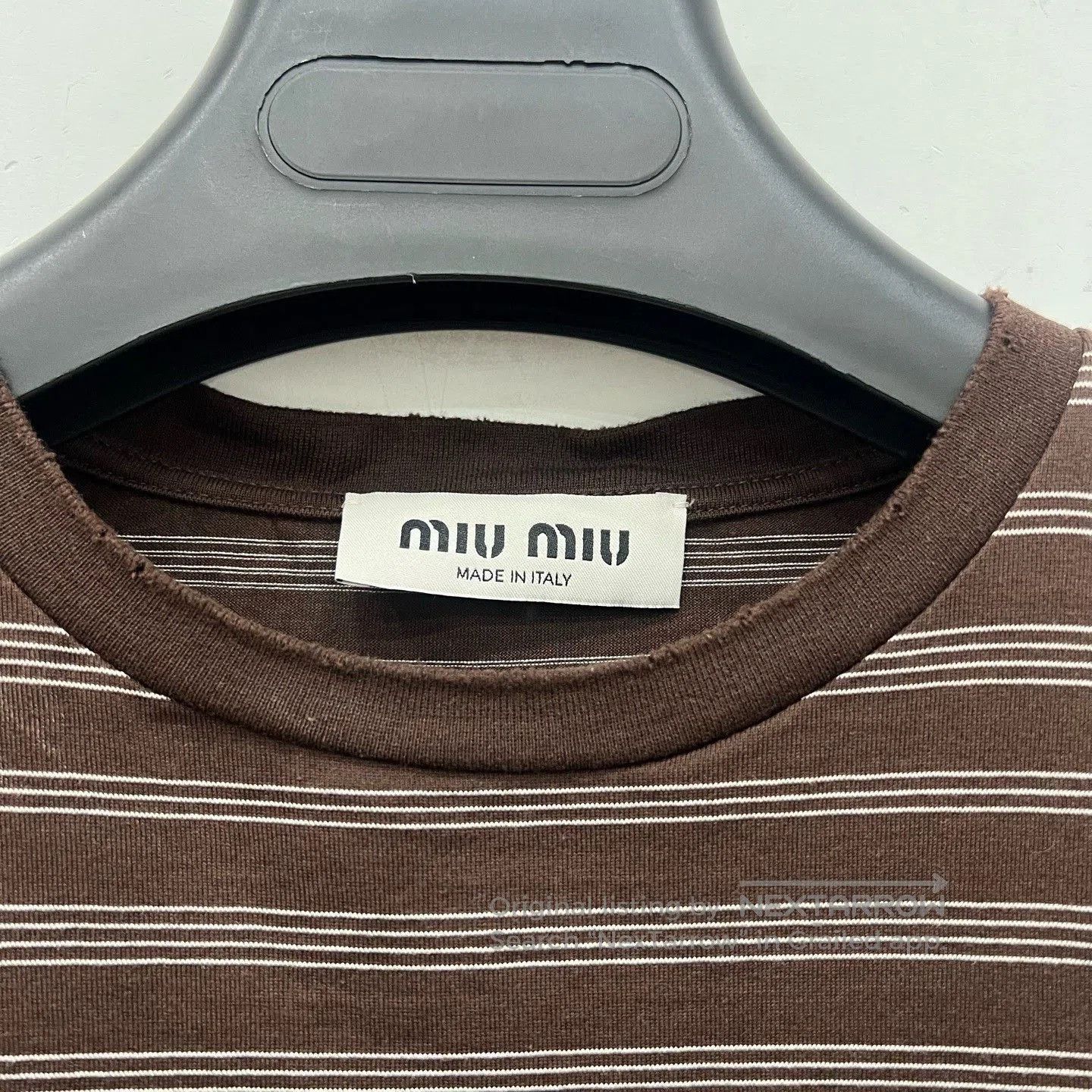 Miu Miu Miu Miu 25SS Striped Round Neck Tee. Size M / US 6-8 / IT 42-44 - 4 Thumbnail