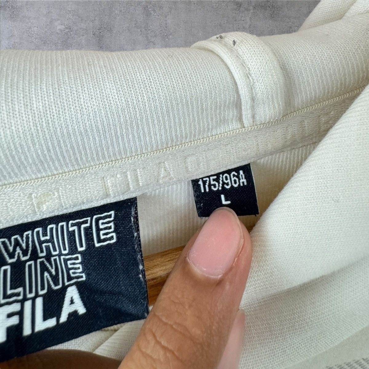 Fila × Vintage Vintage 90’s White Line Fila Fortuna Streetwear Hoodie Size US L / EU 52-54 / 3 - 12 Thumbnail