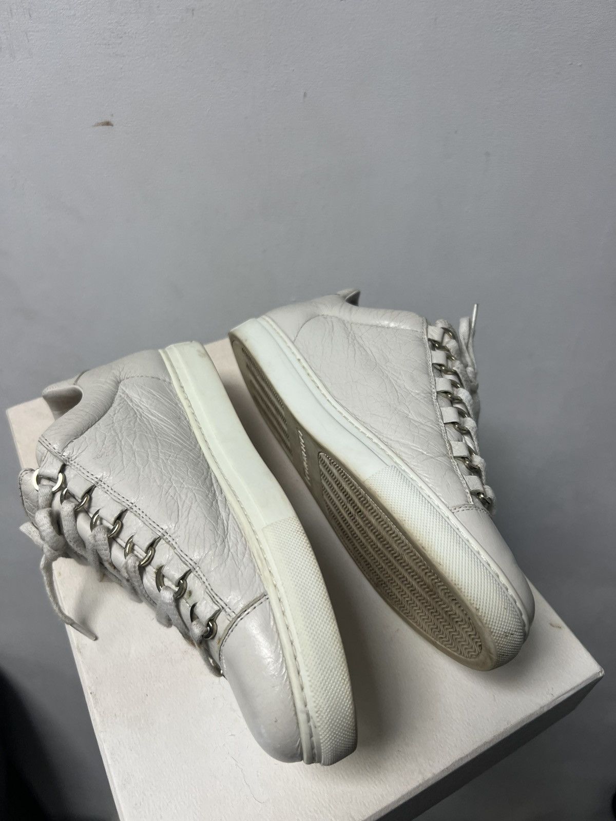 Balenciaga Balenciaga Arena Low Top Sneaker White Leather Size US 7.5 / EU 40-41 - 8 Thumbnail