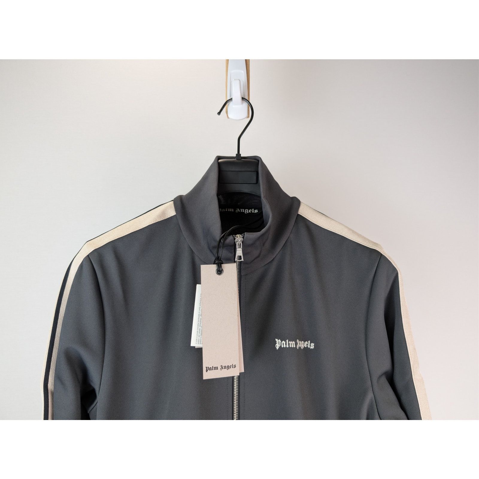 Palm Angels o1rshd1 New Classic Track Jacket in Dark Grey / White Size US M / EU 48-50 / 2 - 3 Thumbnail