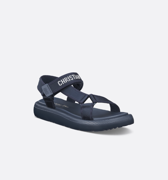 Dior o1w1db10625 Dioriviera D-Wave Sandals in Deep Blue Size US 10 / IT 40 - 2 Thumbnail