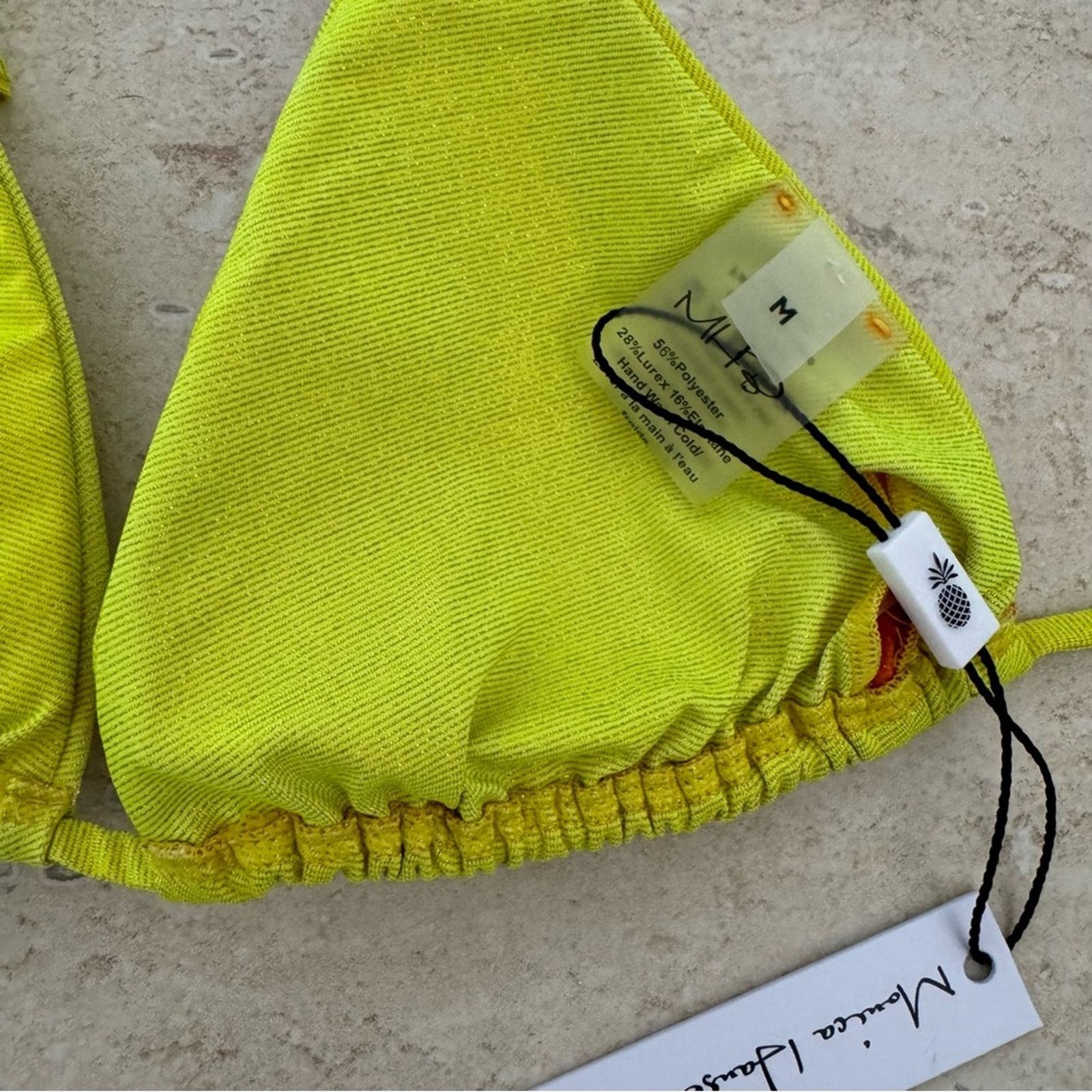 Other NWT!! Monica Hansen Green Swim Top, Shimmer, Size M Size M / US 6-8 / IT 42-44 - 4 Thumbnail