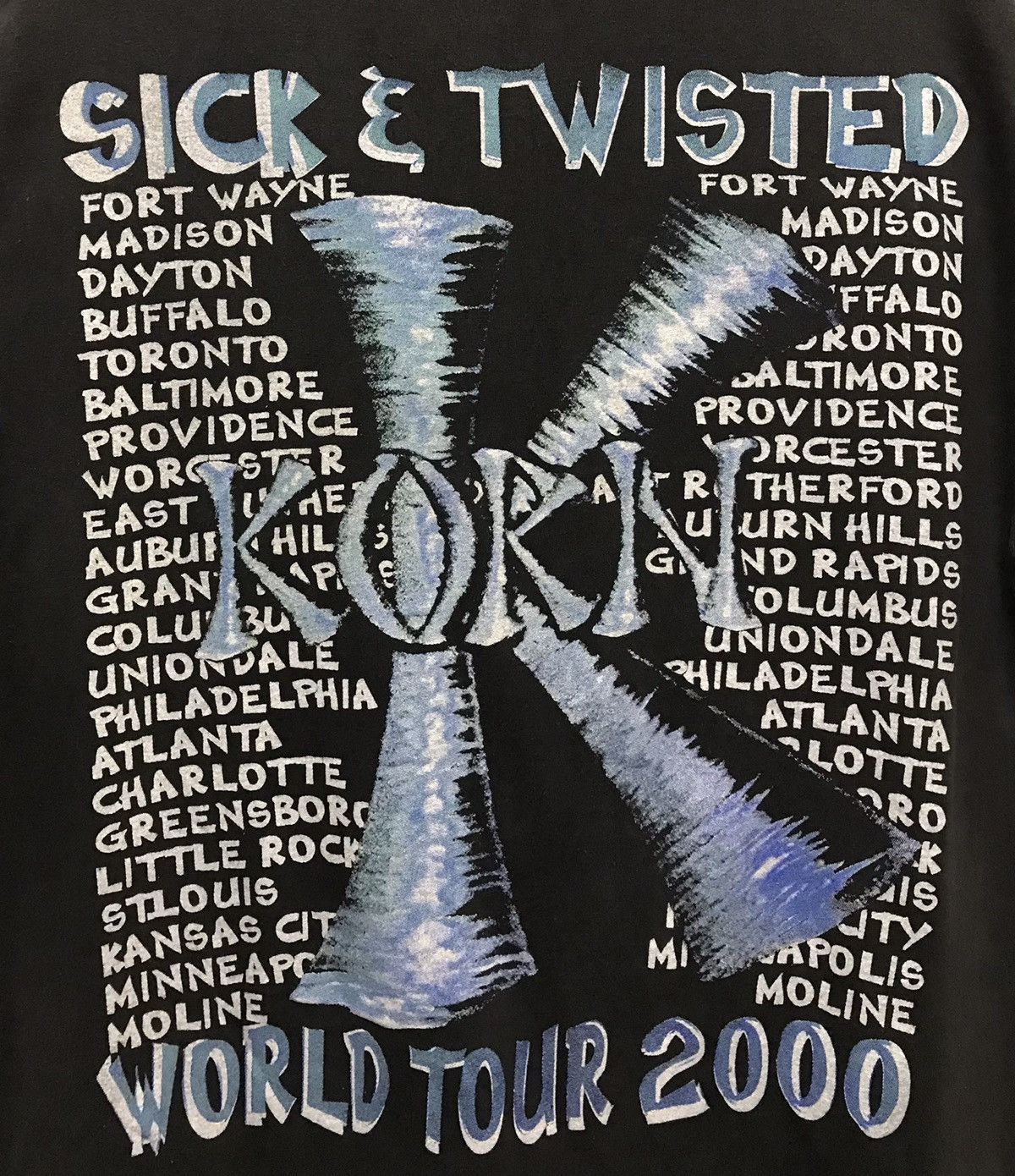 Band Tees Vintage Band Korn Sick&Twisted World Tour 2000 Shirt Size US L / EU 52-54 / 3 - 4 Thumbnail