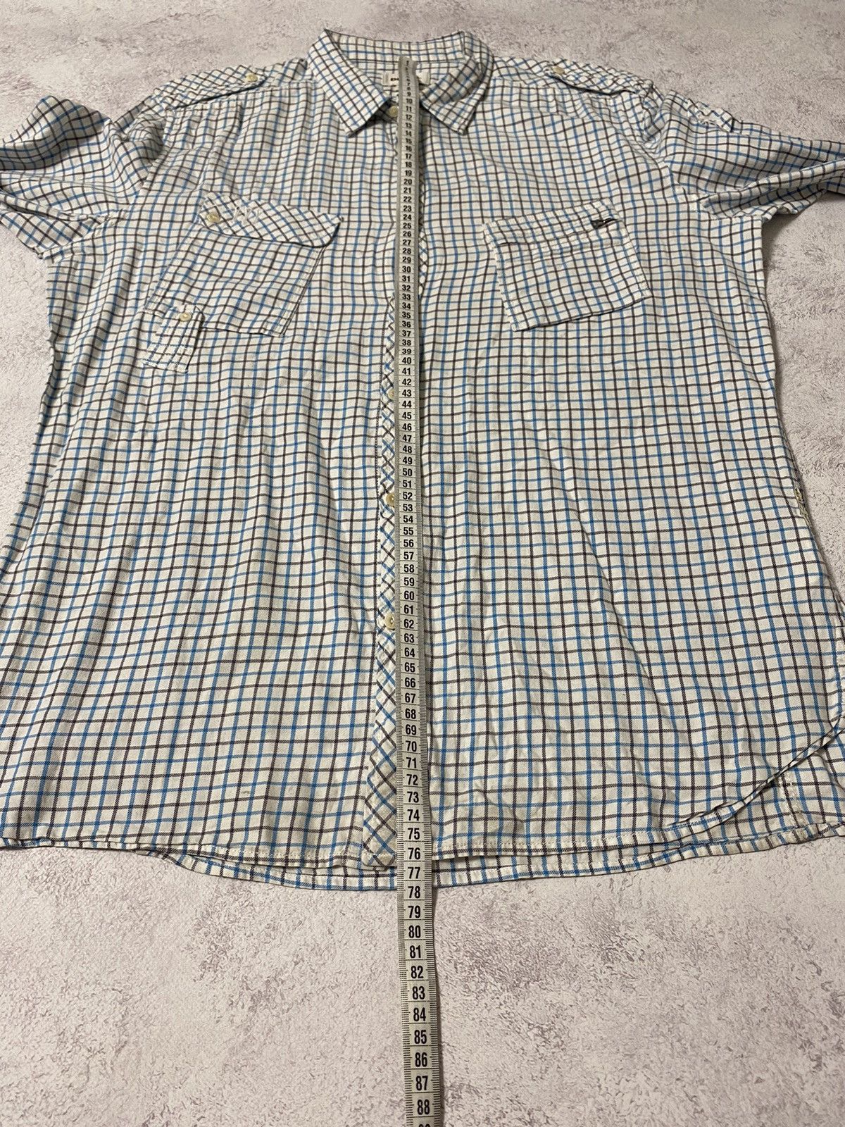 Diesel Vintage Diesel Button Up Check Shirt Zip Pocket Size XL Size US XL / EU 56 / 4 - 15 Thumbnail
